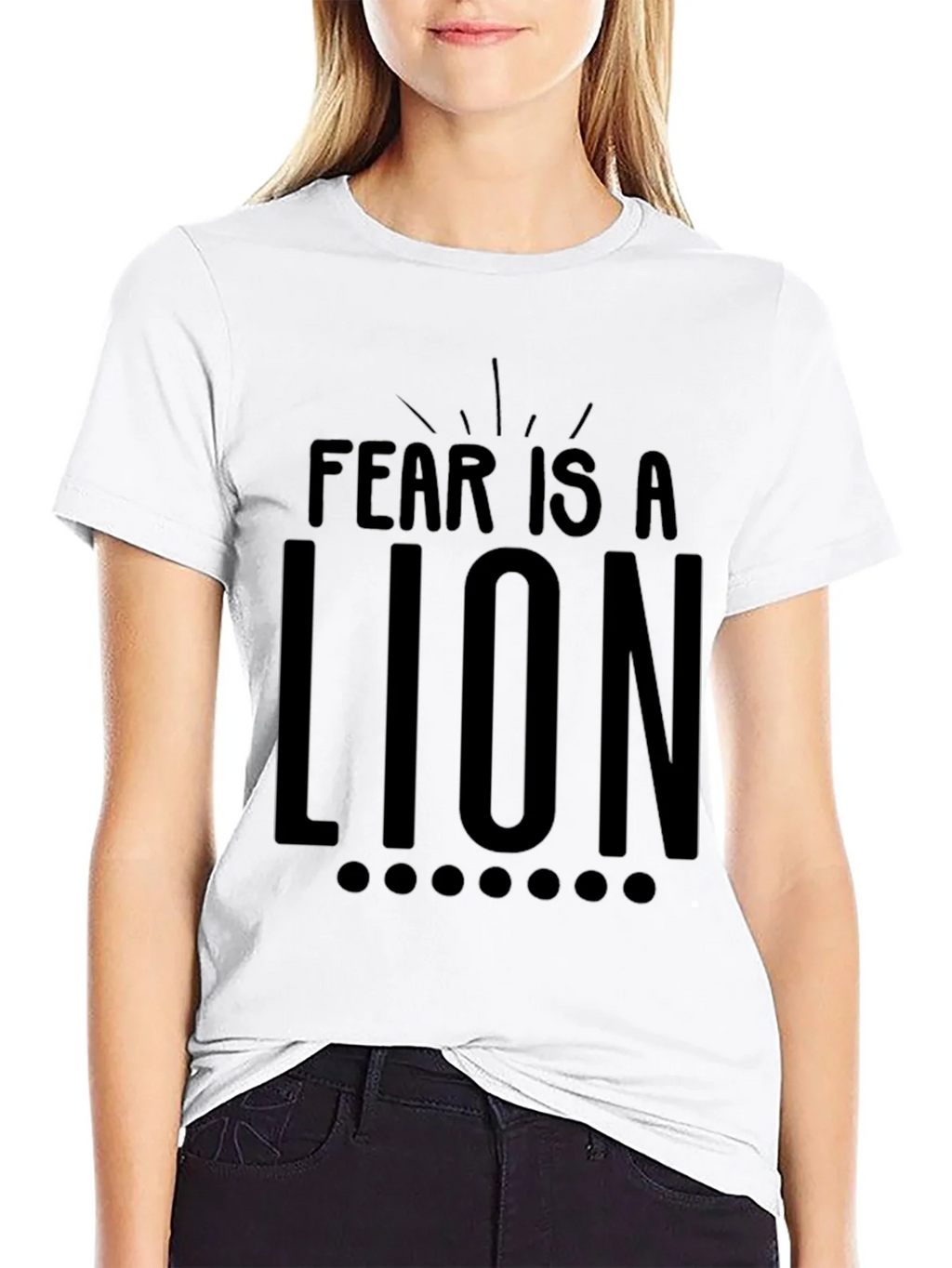 Fear Is A Lion Graphic Tee - Motivational T-Shirt product image 8