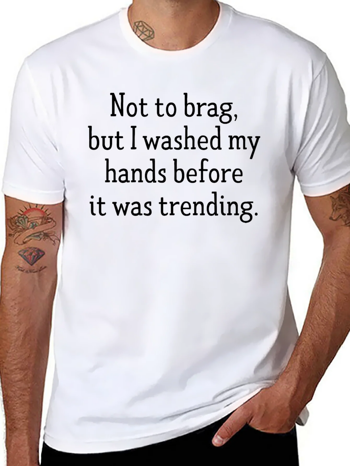 Funny Hand Washing Black T-Shirt product image 7