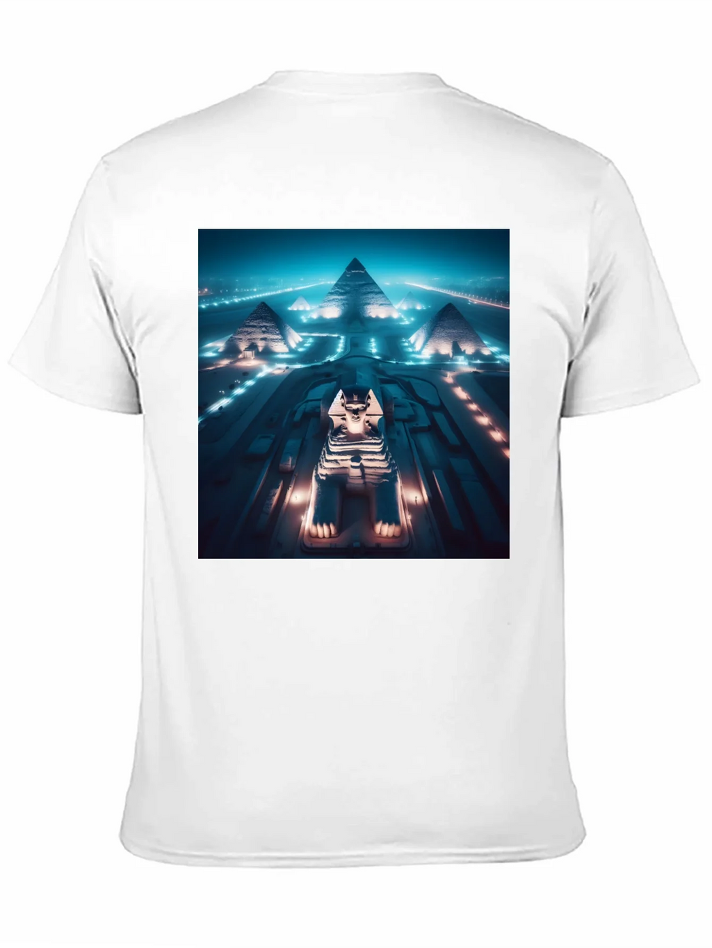 Egypt Pyramids & Sphinx Graphic Tee - Black Cotton Blend product image 10