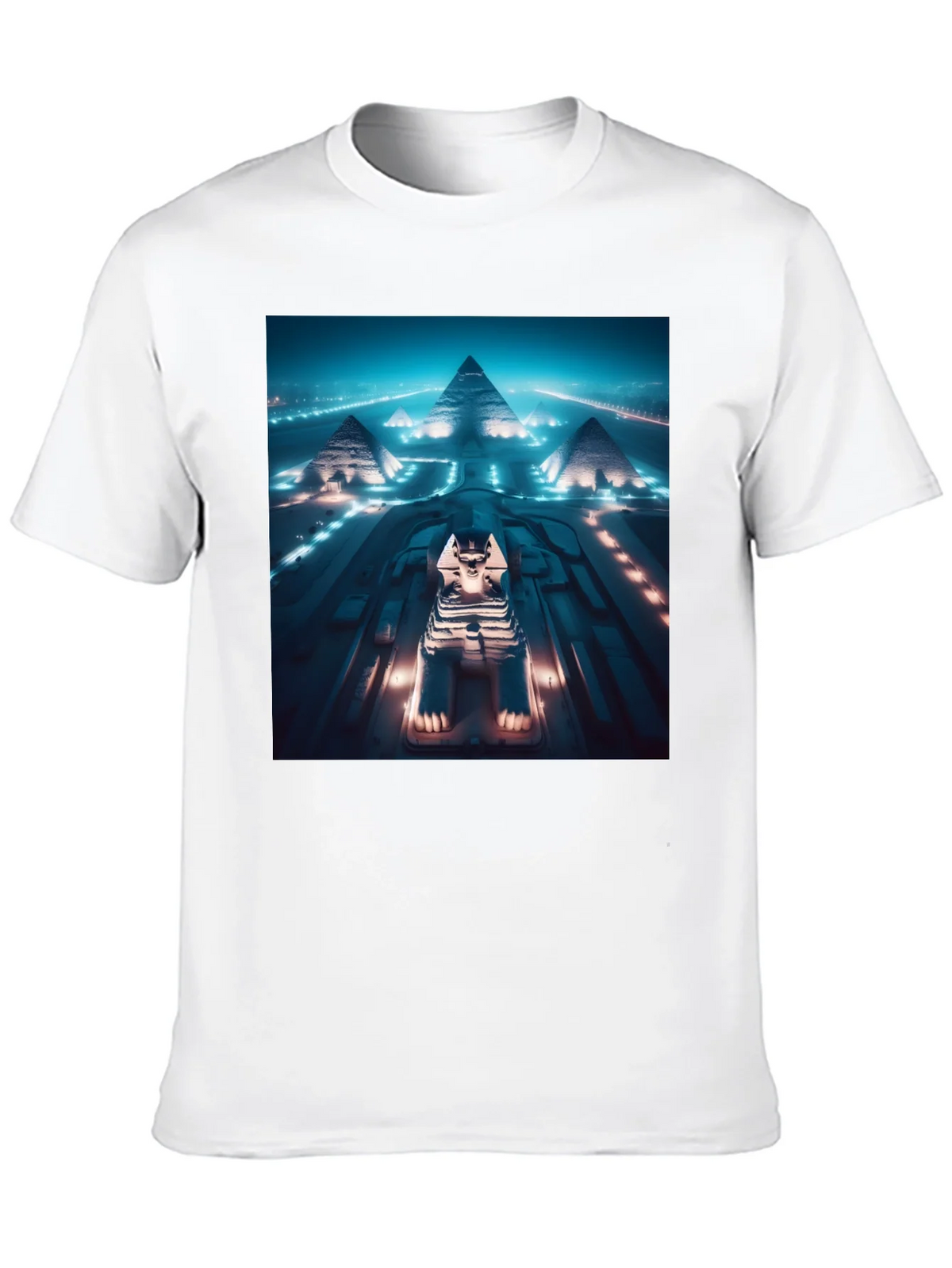 Egypt Pyramids & Sphinx Graphic Tee - Black Cotton Blend product image 9