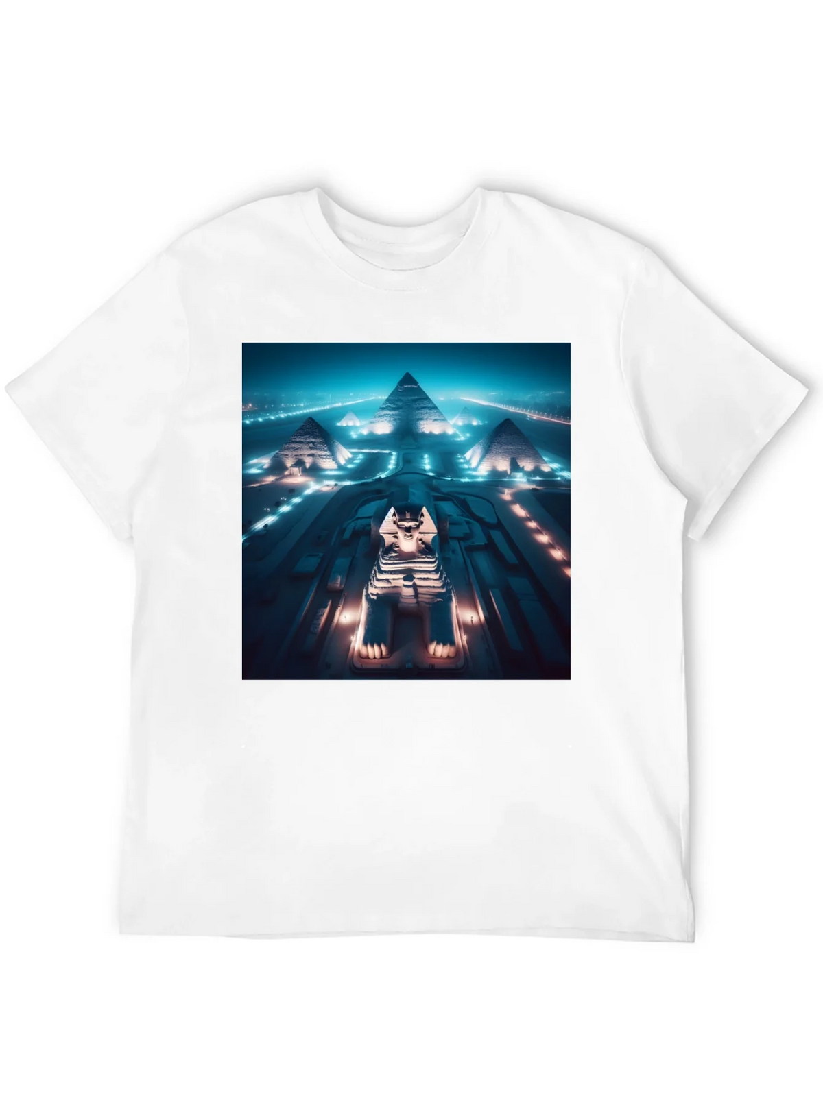 Egypt Pyramids & Sphinx Graphic Tee - Black Cotton Blend product image 11