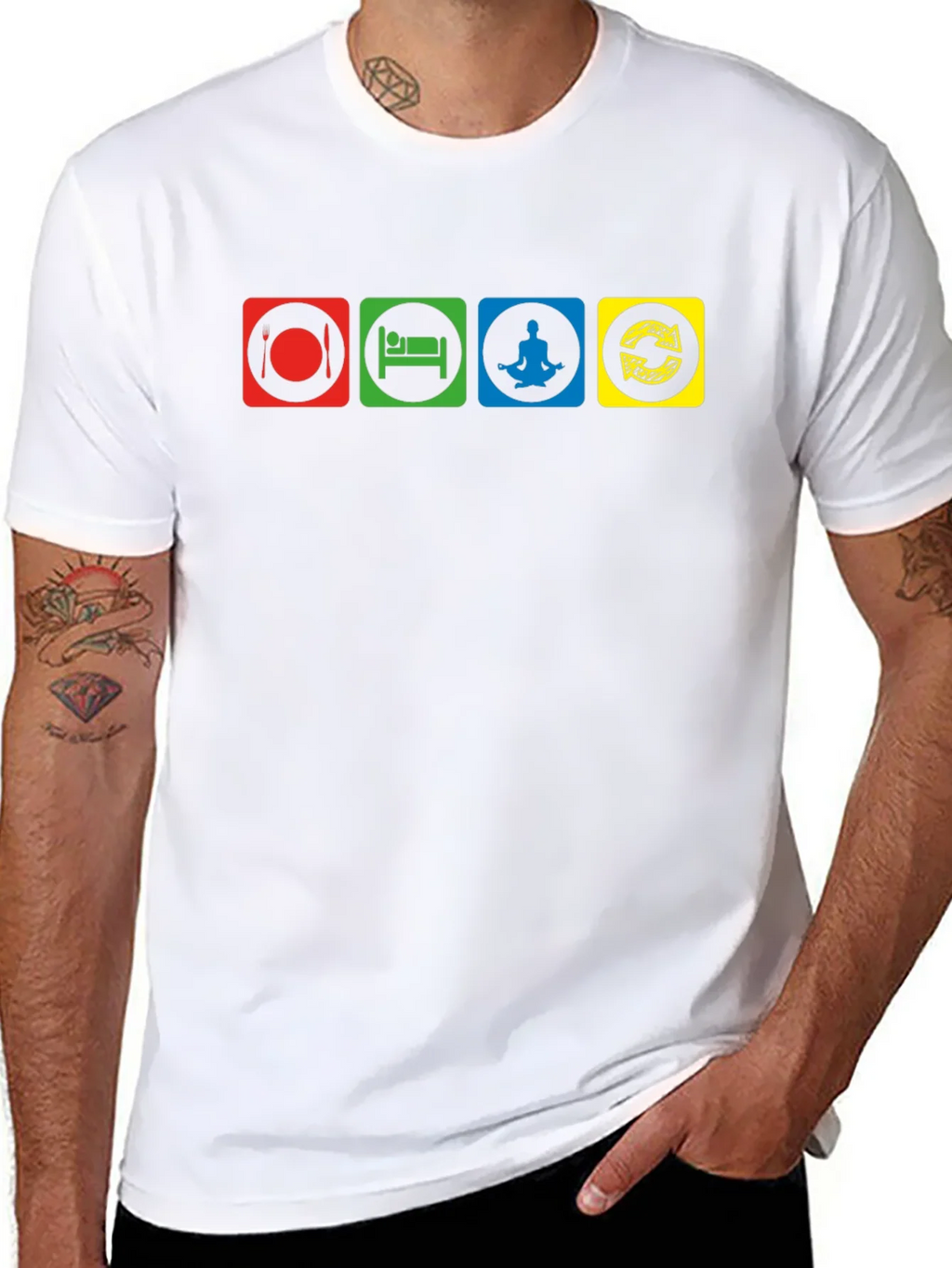 Eat Sleep Meditate Repeat Graphic T-Shirt product image 6