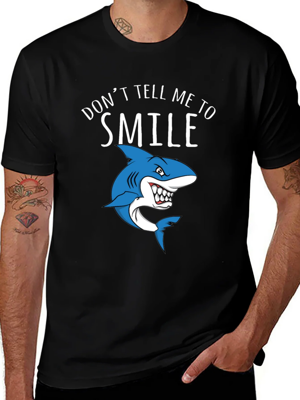 Shark Smile Graphic Tee - Black product image 1