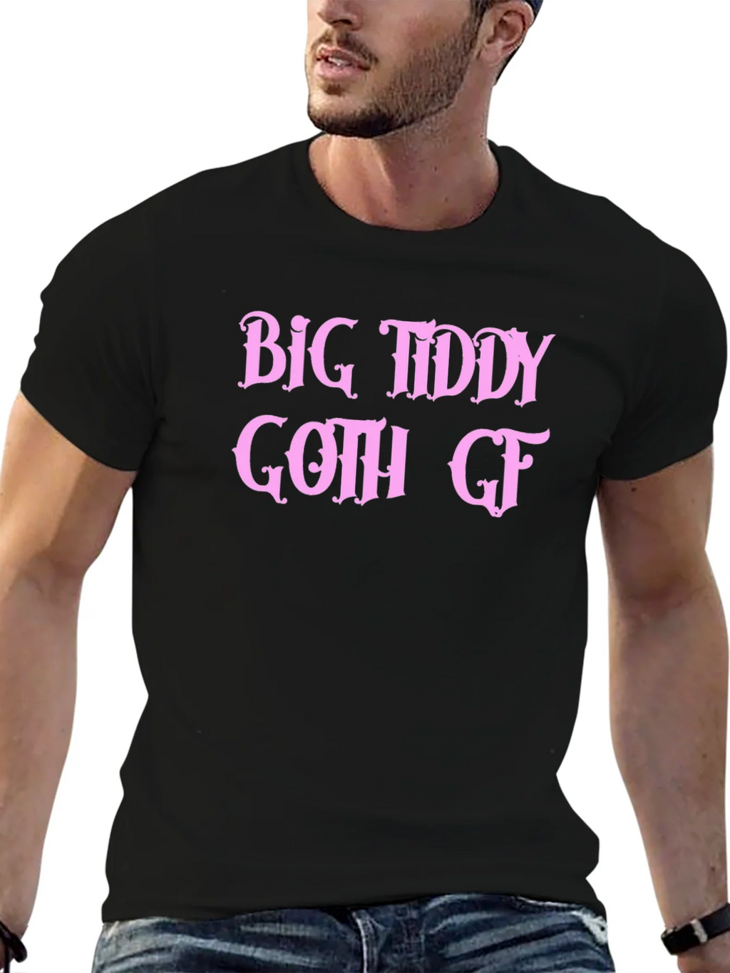 Big Tiddy Goth GF Graphic Tee - Black T-Shirt product image 6
