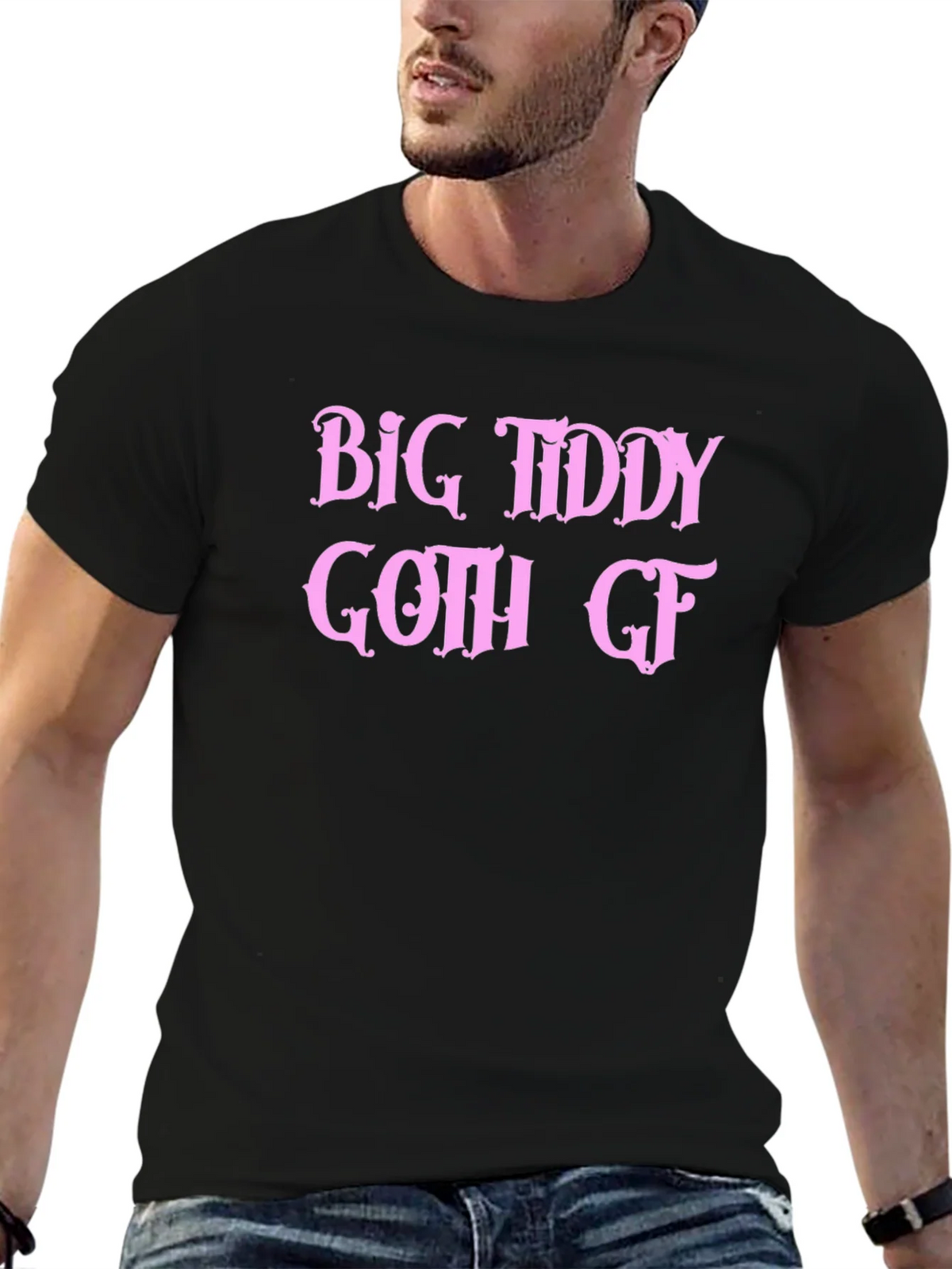 Big Tiddy Goth GF Graphic Tee - Black T-Shirt product image 6