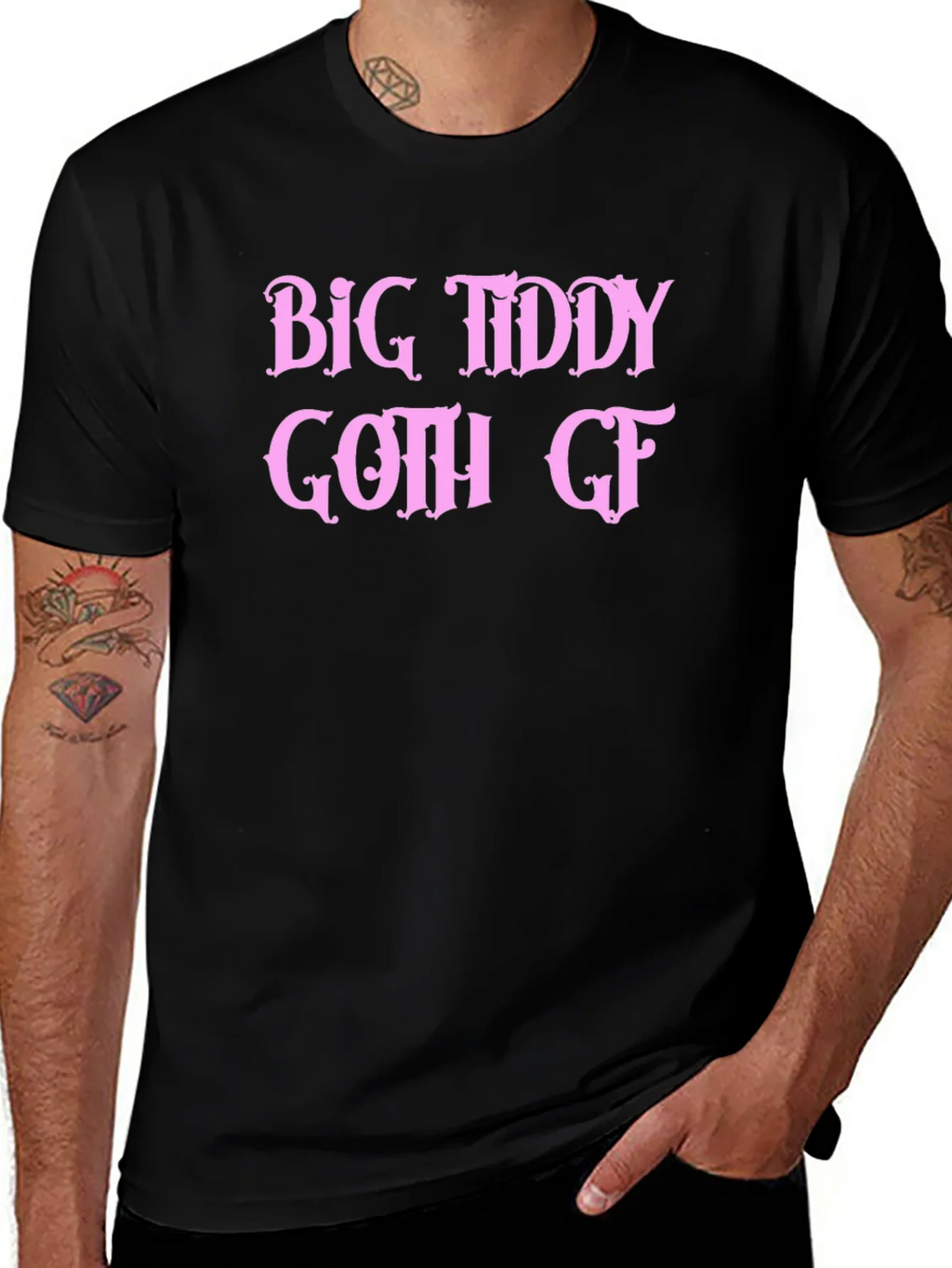 Big Tiddy Goth GF Graphic Tee - Black T-Shirt product image 1