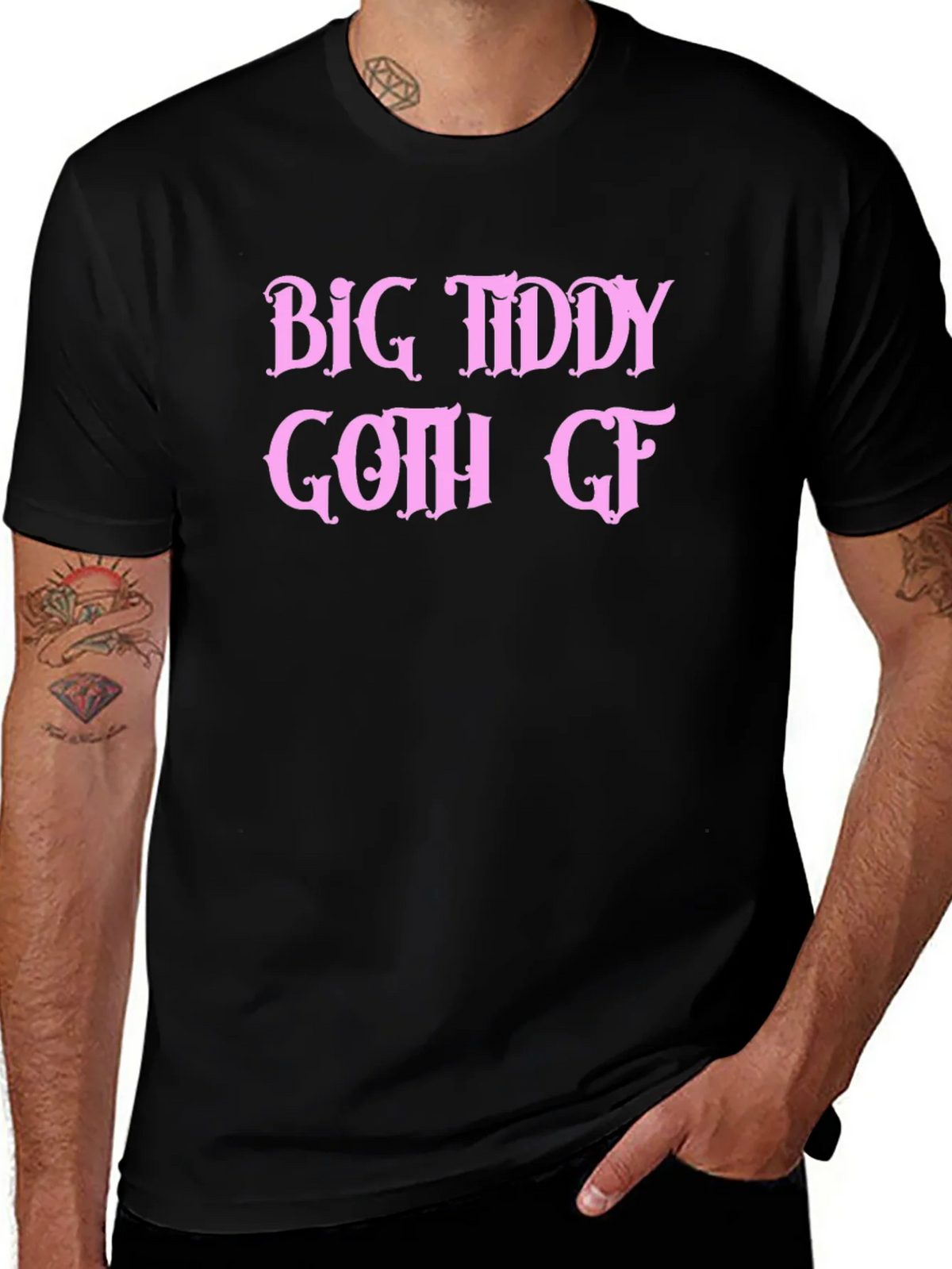 Big Tiddy Goth GF Graphic Tee - Black T-Shirt product image 1