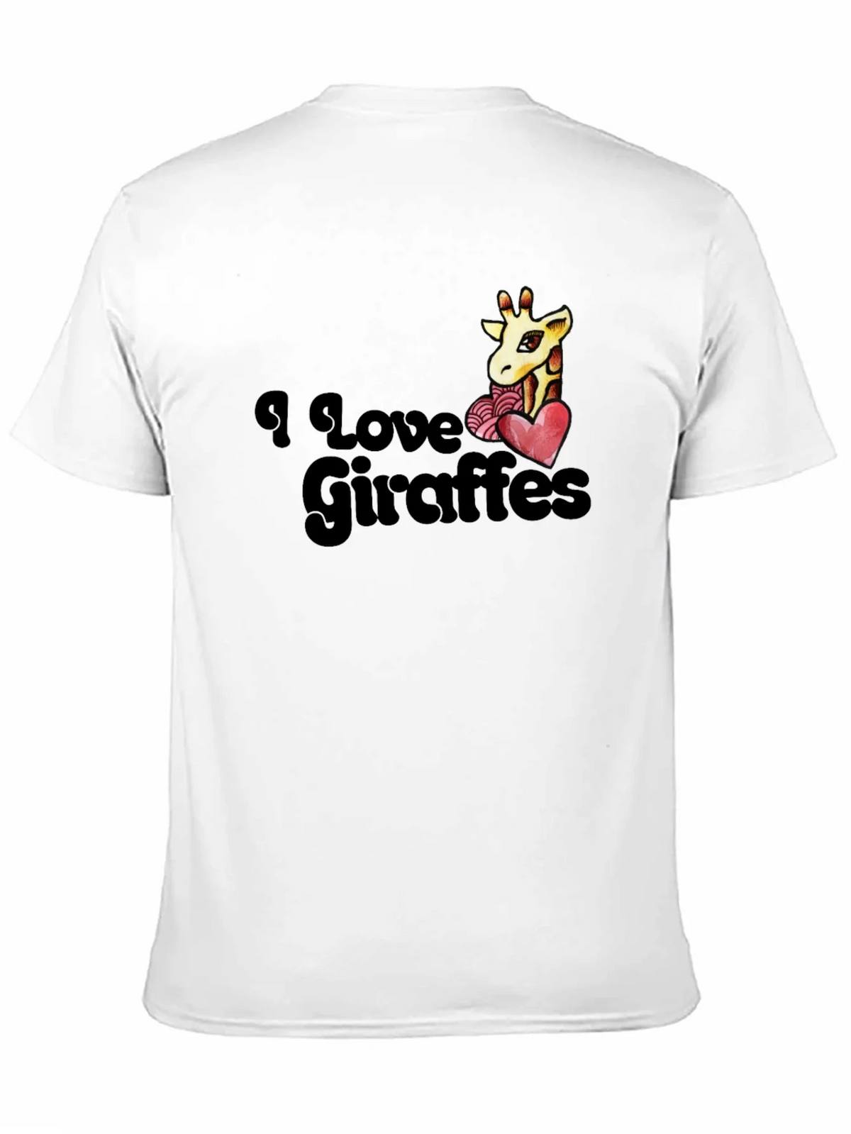I Love Giraffes T-Shirt - Black Graphic Tee product image 10