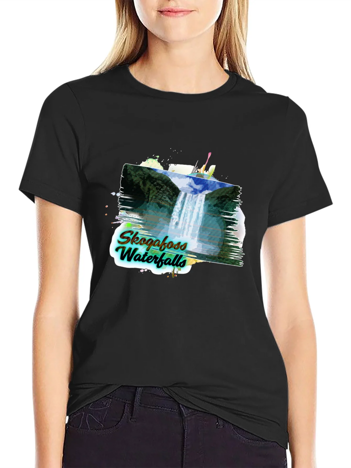 Skogafoss Waterfalls Graphic Tee product image 2