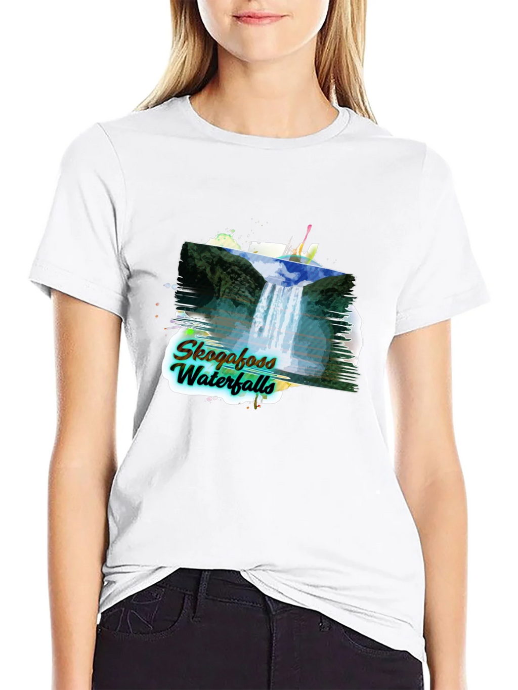 Skogafoss Waterfalls Graphic Tee product image 3