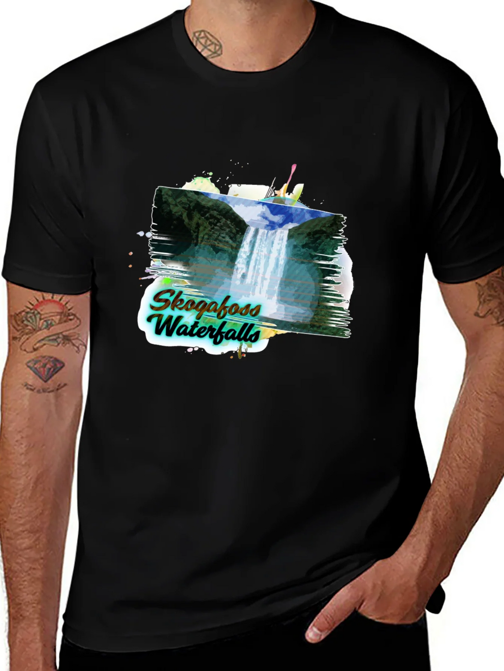 Skogafoss Waterfalls Graphic Tee product image 1