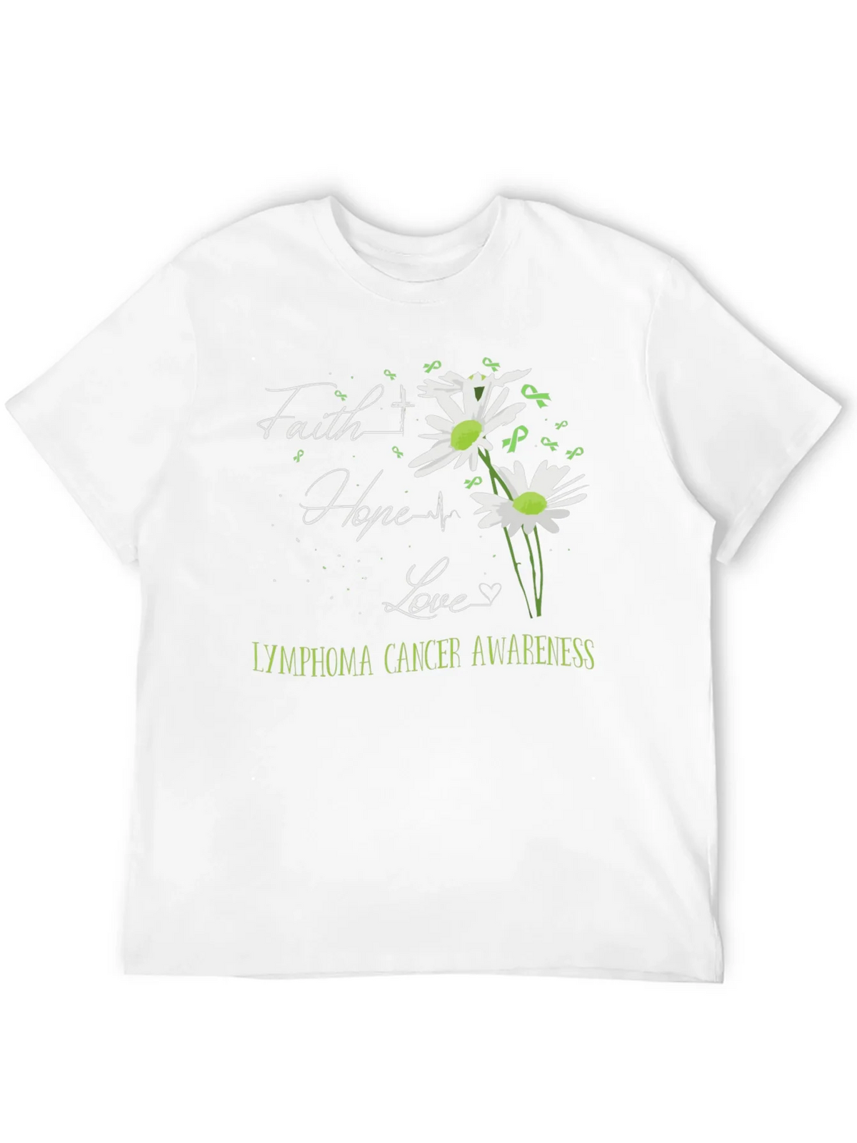 Lymphoma Awareness Graphic Tee - Faith Hope Love product image 11