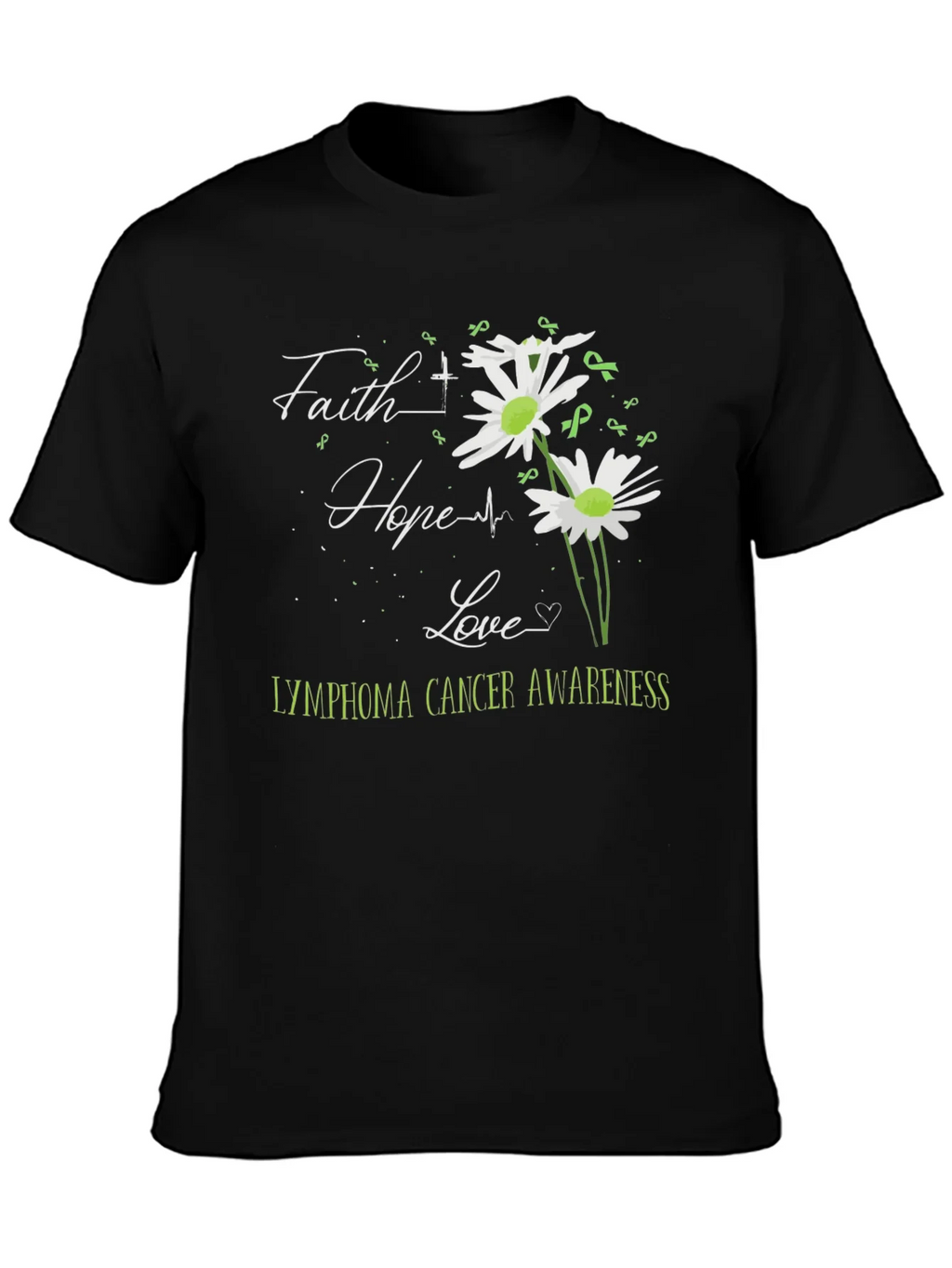 Lymphoma Awareness Graphic Tee - Faith Hope Love product image 3