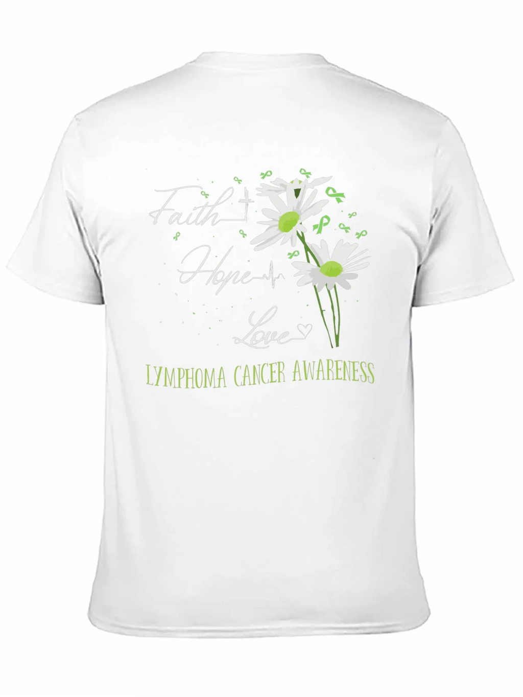 Lymphoma Awareness Graphic Tee - Faith Hope Love product image 10