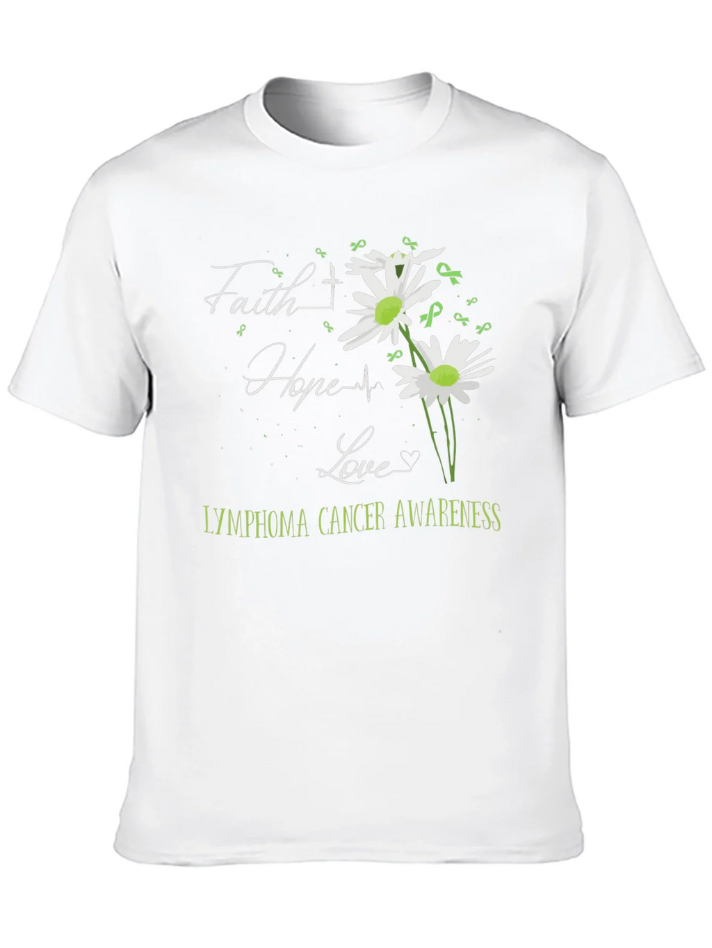 Lymphoma Awareness Graphic Tee - Faith Hope Love product image 9