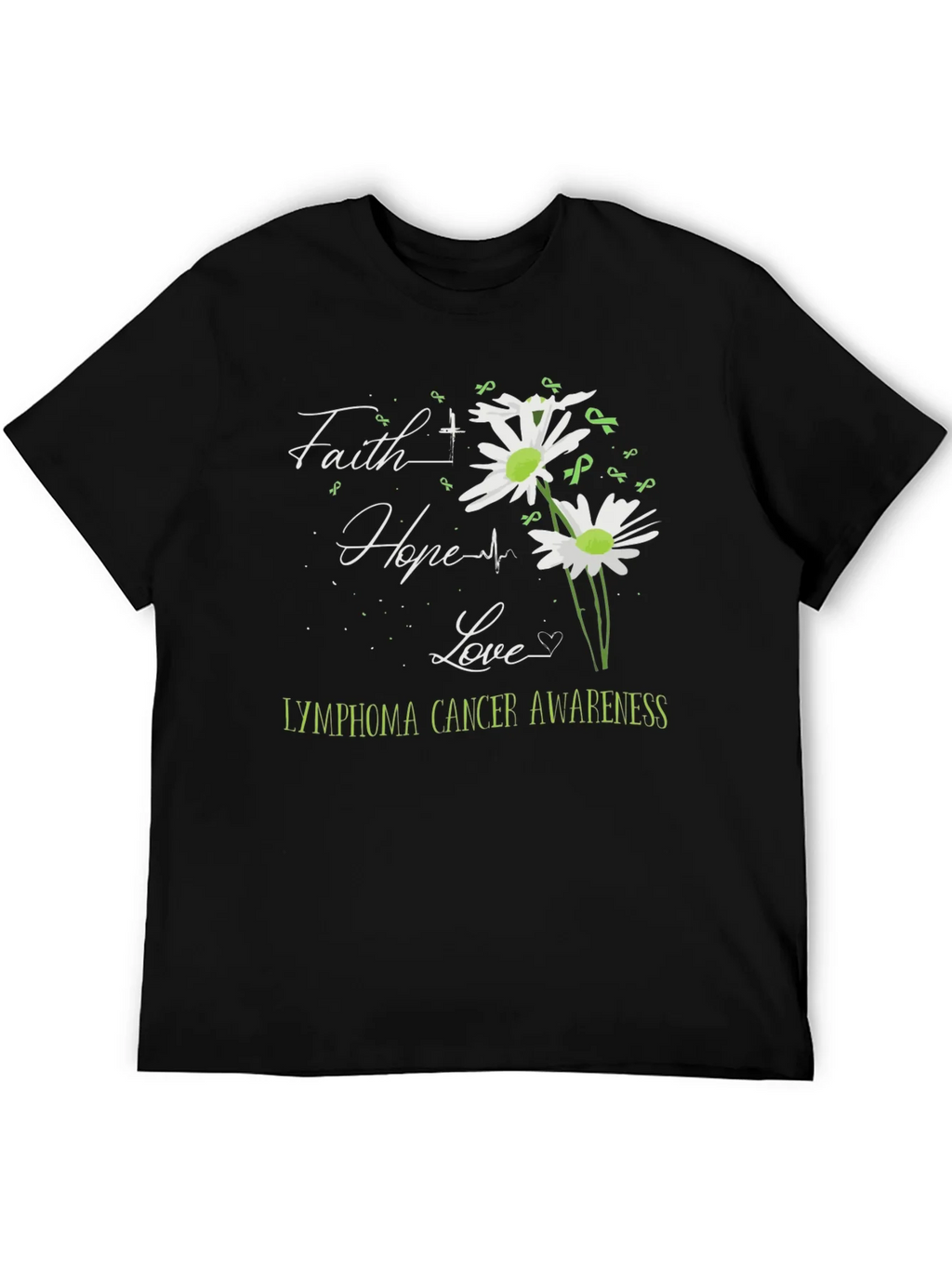 Lymphoma Awareness Graphic Tee - Faith Hope Love product image 5