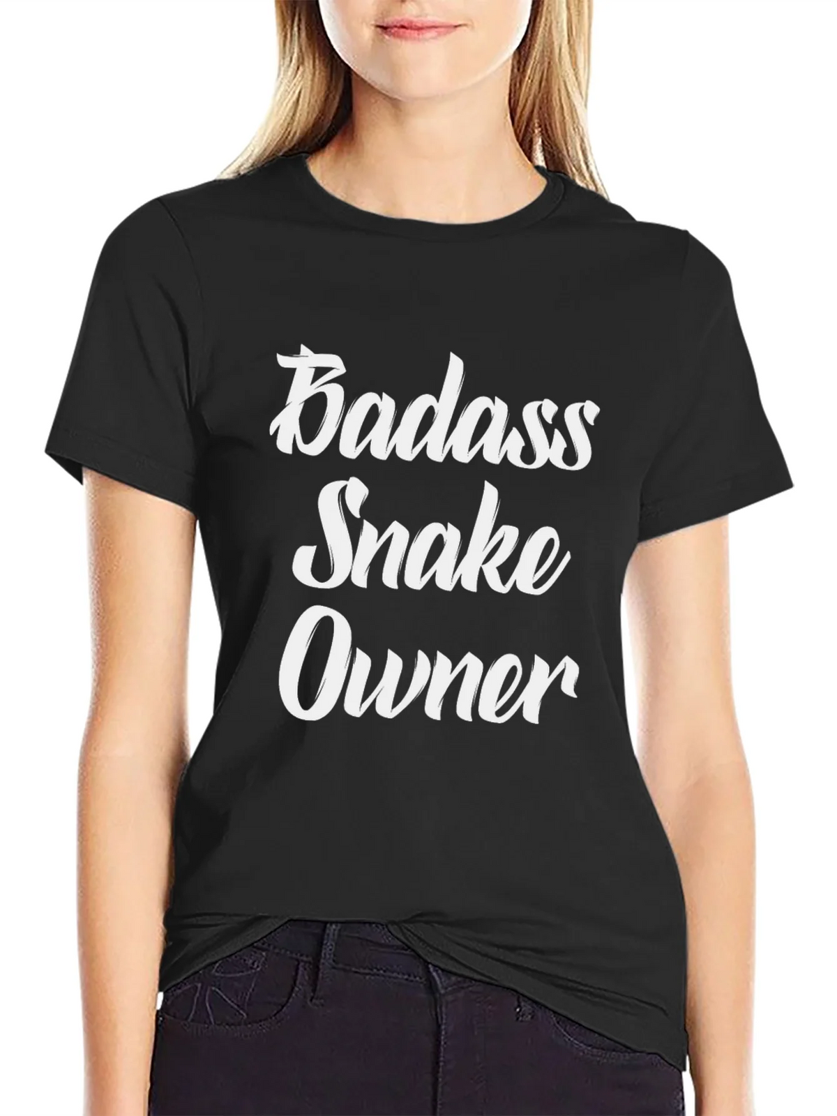 Badass Snake Owner Graphic Tee - Black product image 2