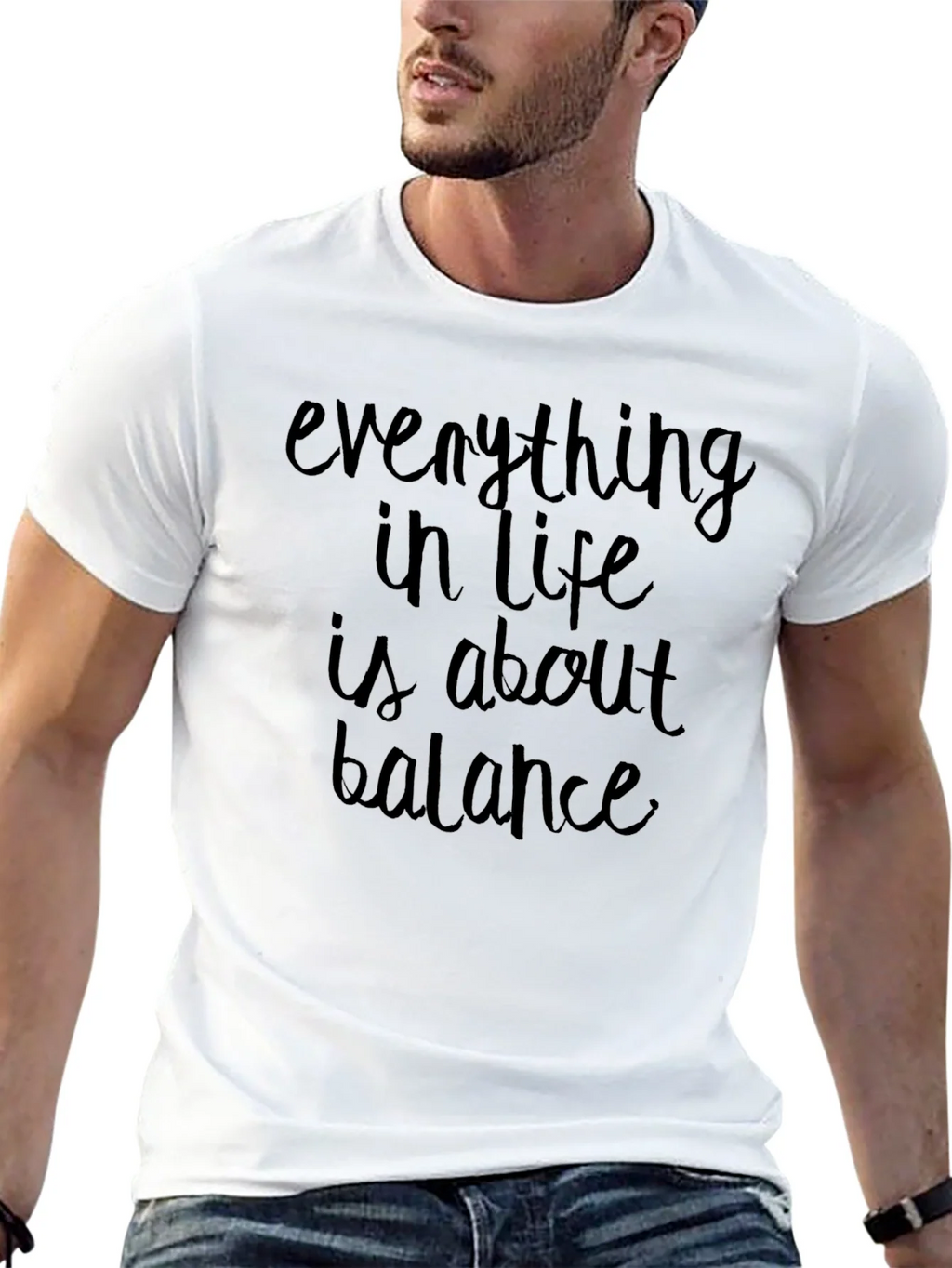 Balance Quote Black T-Shirt product image 12