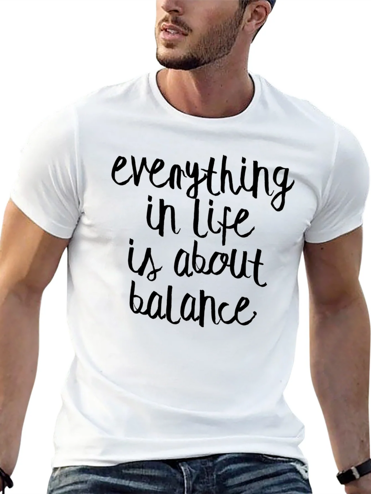 Balance Quote Black T-Shirt product image 12