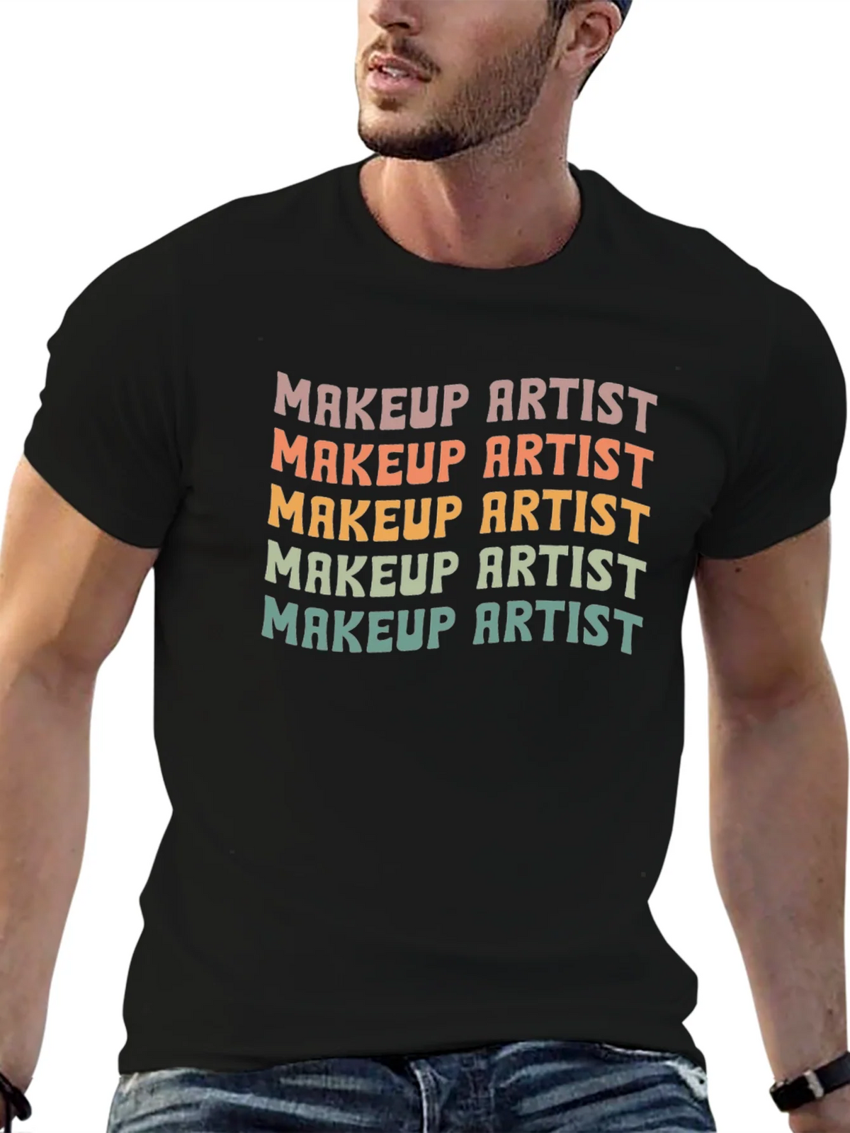 Makeup Artist Retro T-Shirt product image 1