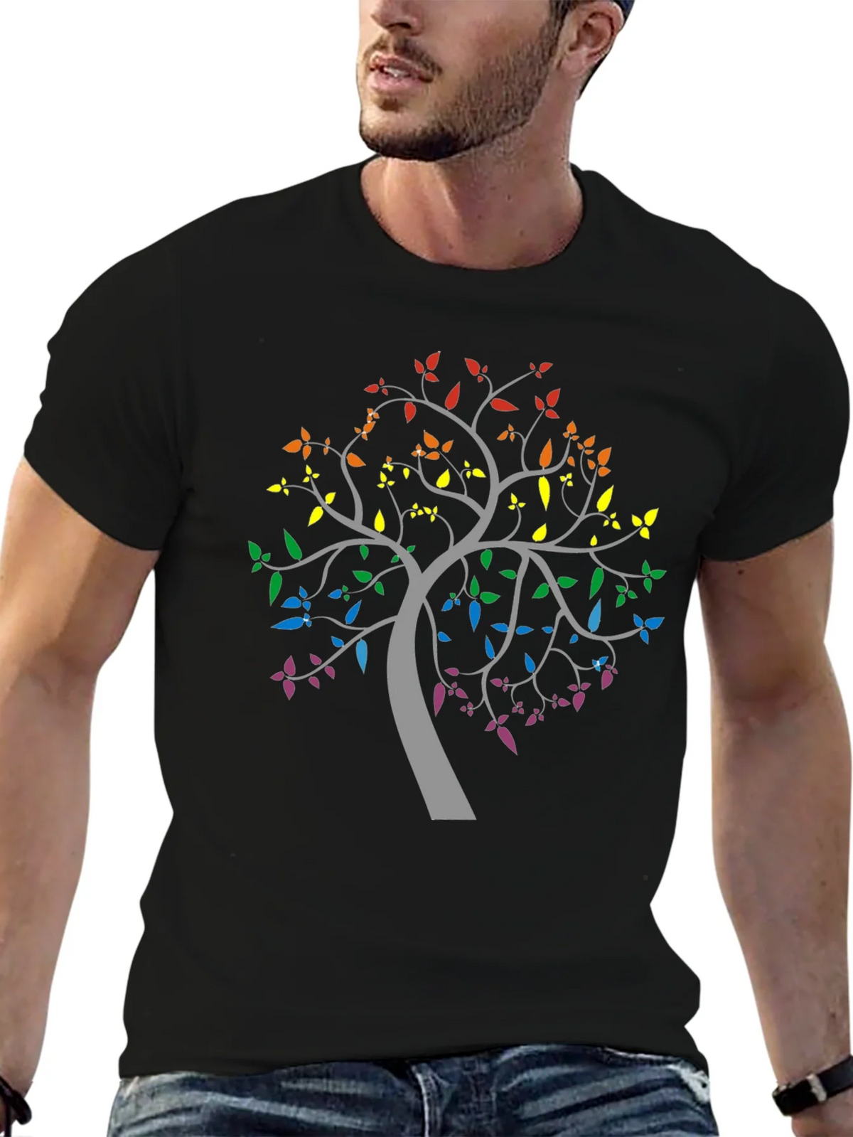 Rainbow Tree Graphic Tee - Pride & Nature product image 6