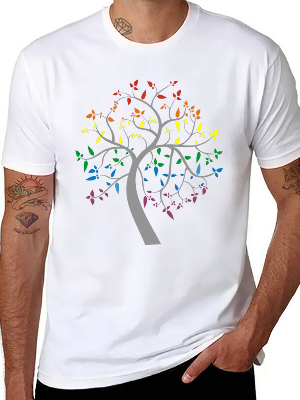 Rainbow Tree Graphic Tee - Pride & Nature product image 7