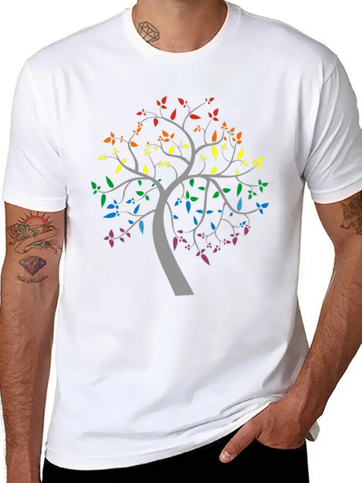 Rainbow Tree Graphic Tee - Pride & Nature product image 7