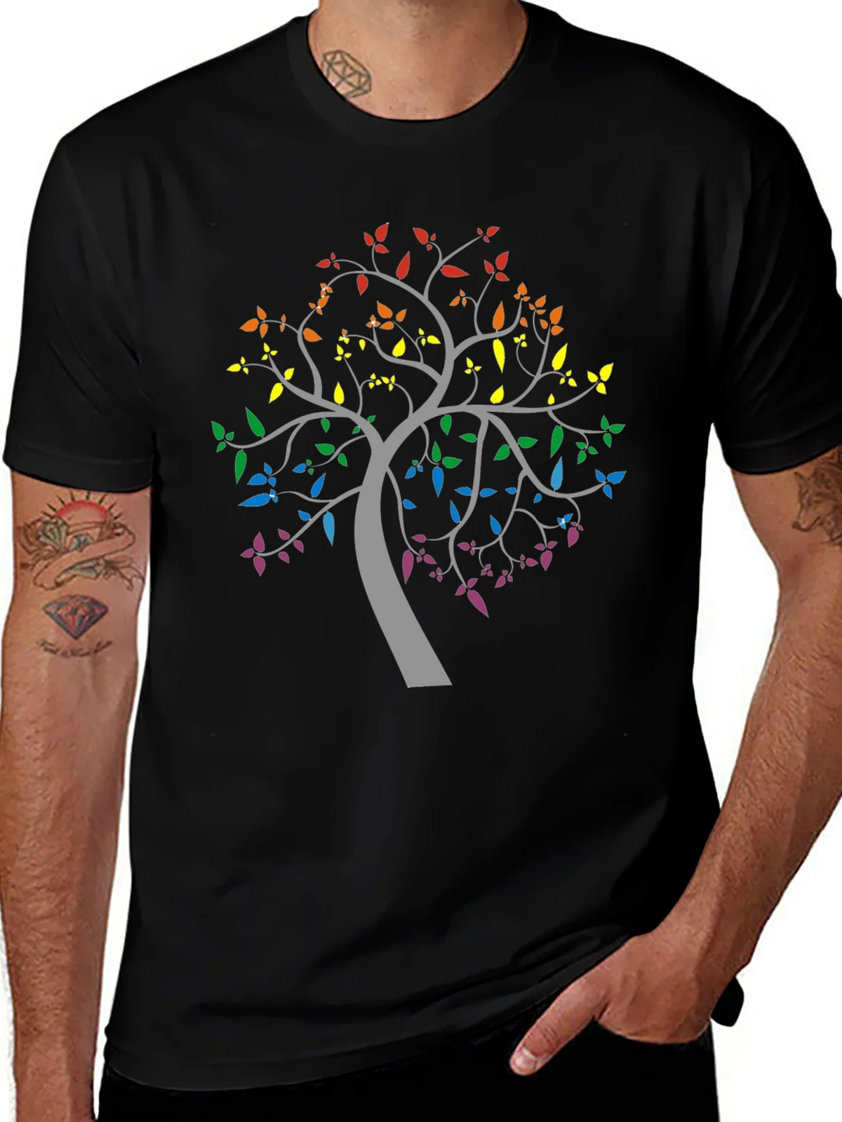 Rainbow Tree Graphic Tee - Pride & Nature product image 1