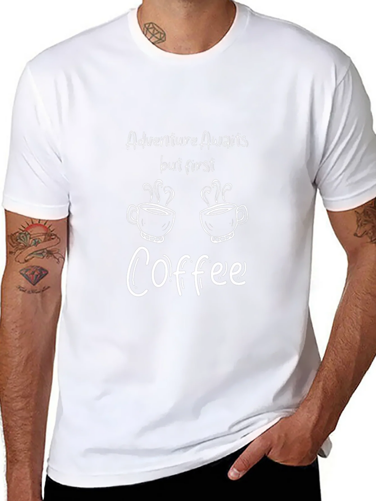 Adventure Awaits Coffee Graphic Tee product image 7