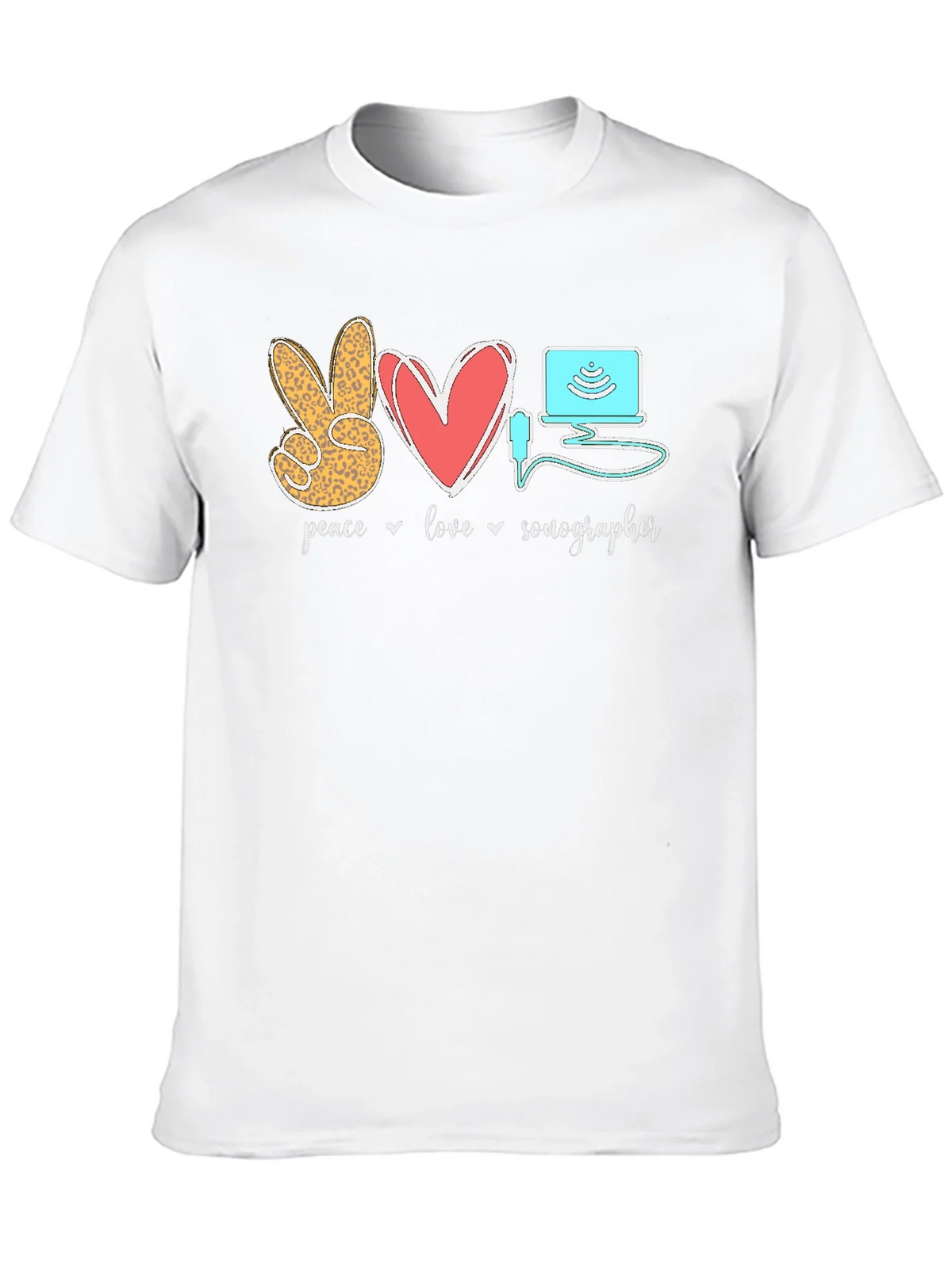 Peace Love Sonographer T-Shirt product image 9