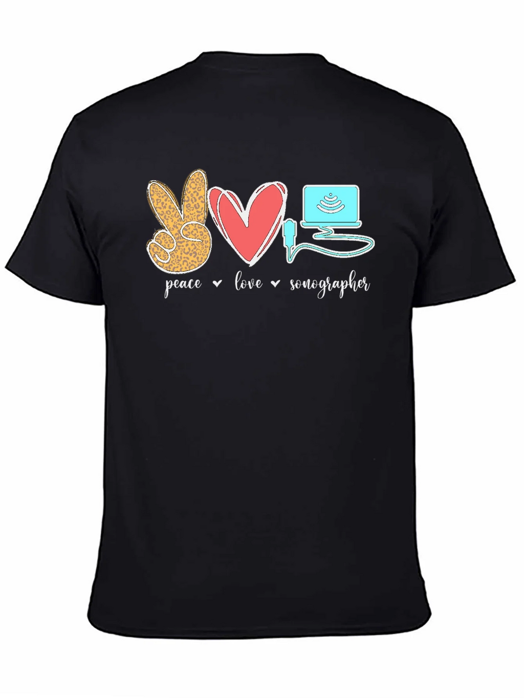 Peace Love Sonographer T-Shirt product image 4