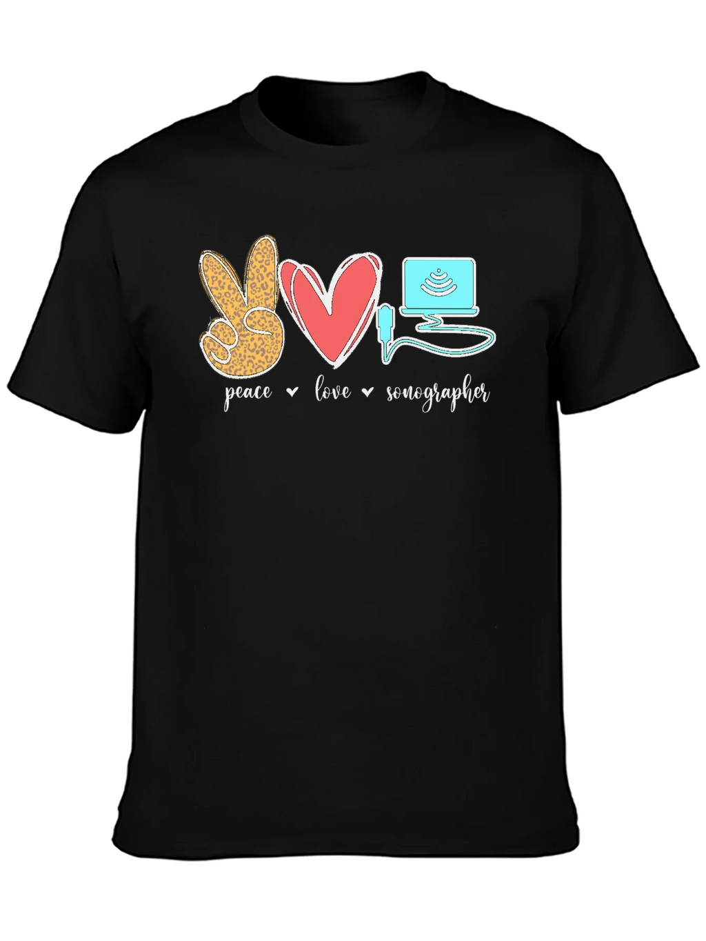 Peace Love Sonographer T-Shirt product image 3