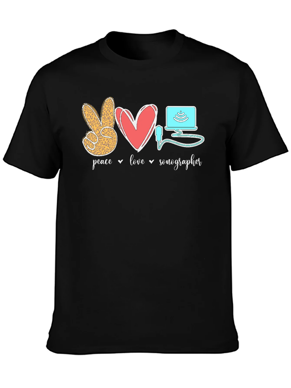 Peace Love Sonographer T-Shirt product image 3