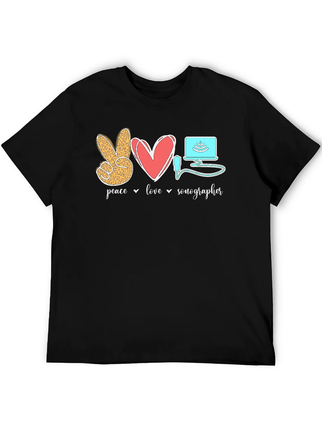 Peace Love Sonographer T-Shirt product image 5