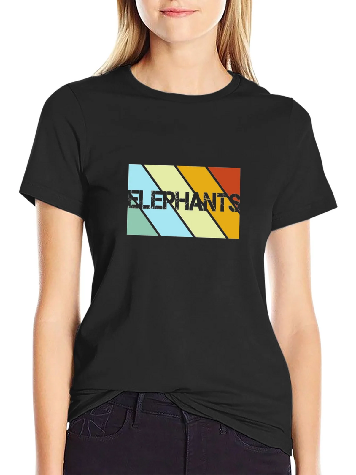 Retro Elephants Graphic Tee - Vintage Style T-Shirt product image 2