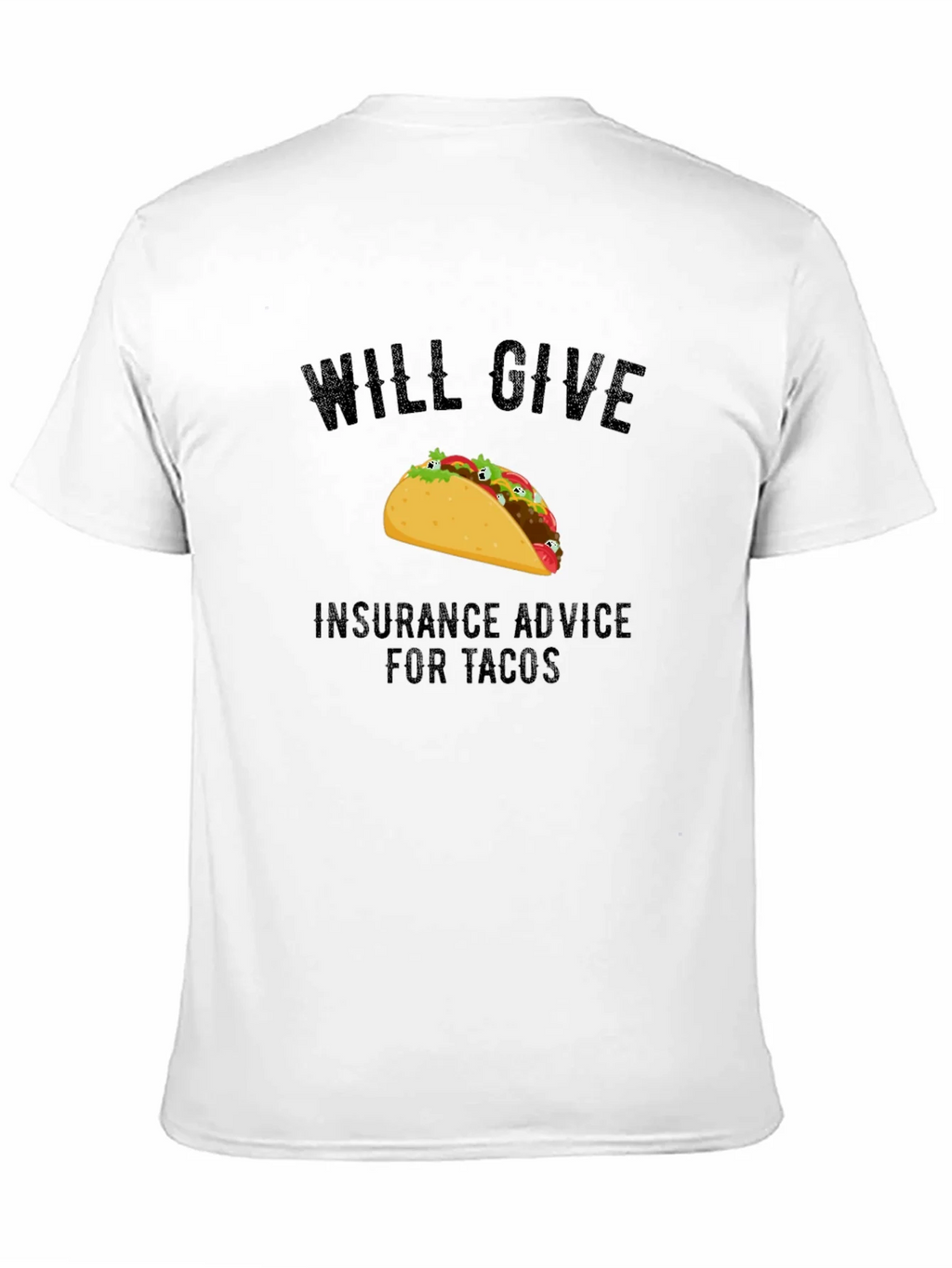 Taco Insurance Advice Mens Black T-Shirt product image 9