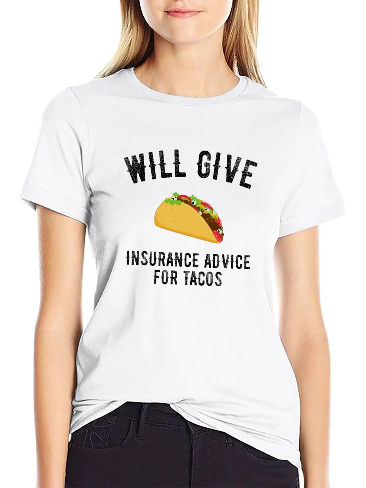Taco Insurance Advice Mens Black T-Shirt product image 7