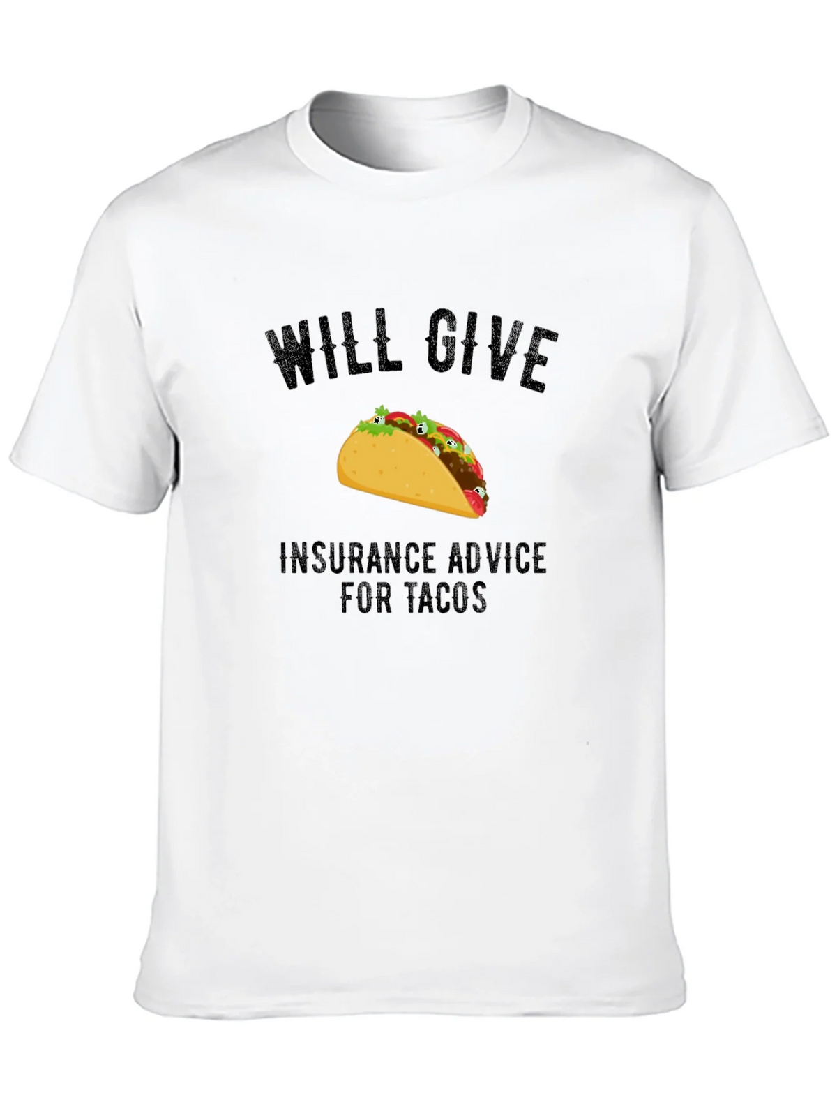 Taco Insurance Advice Mens Black T-Shirt product image 8