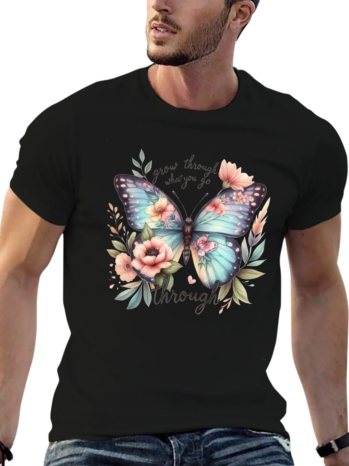 Floral Butterfly Graphic T-Shirt product image 6