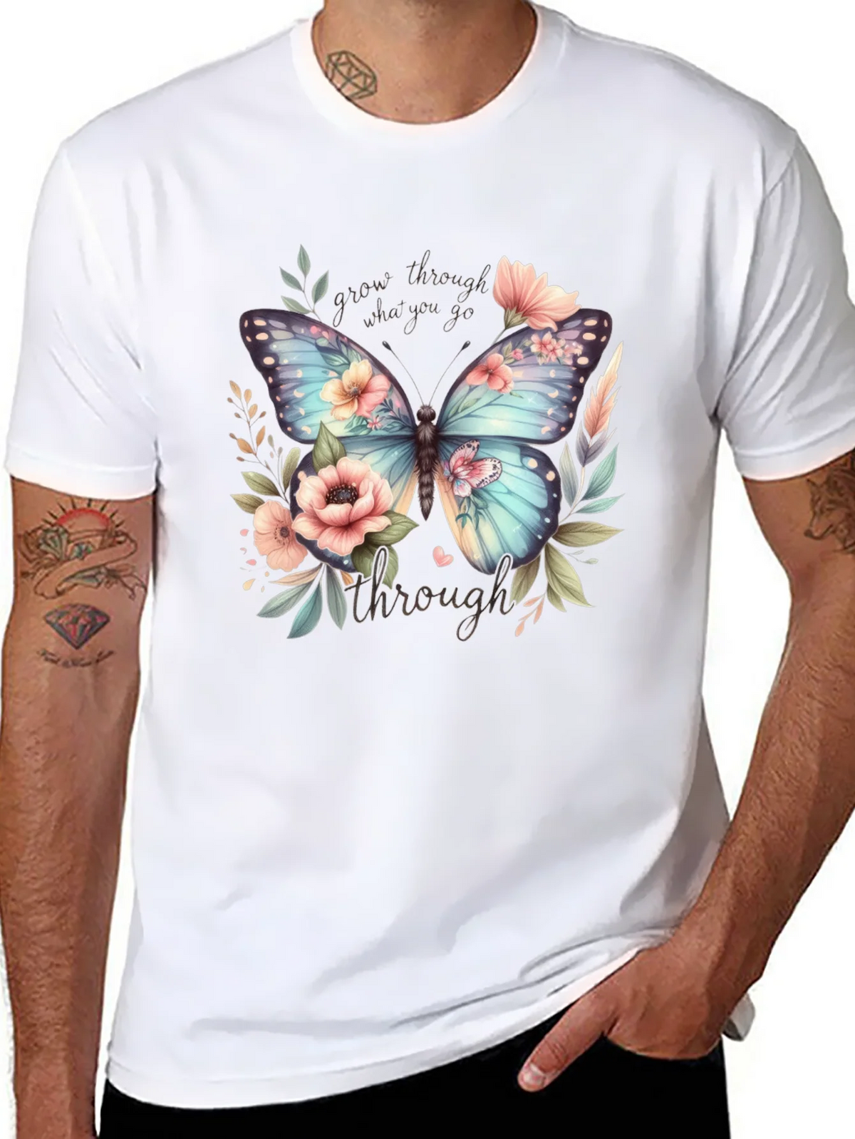Floral Butterfly Graphic T-Shirt product image 7