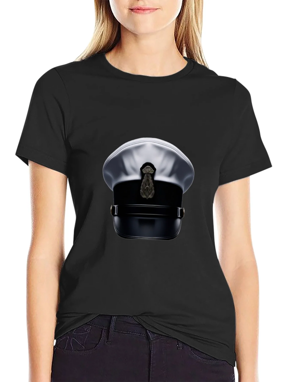 Novelty Pilot Hat Graphic T-Shirt