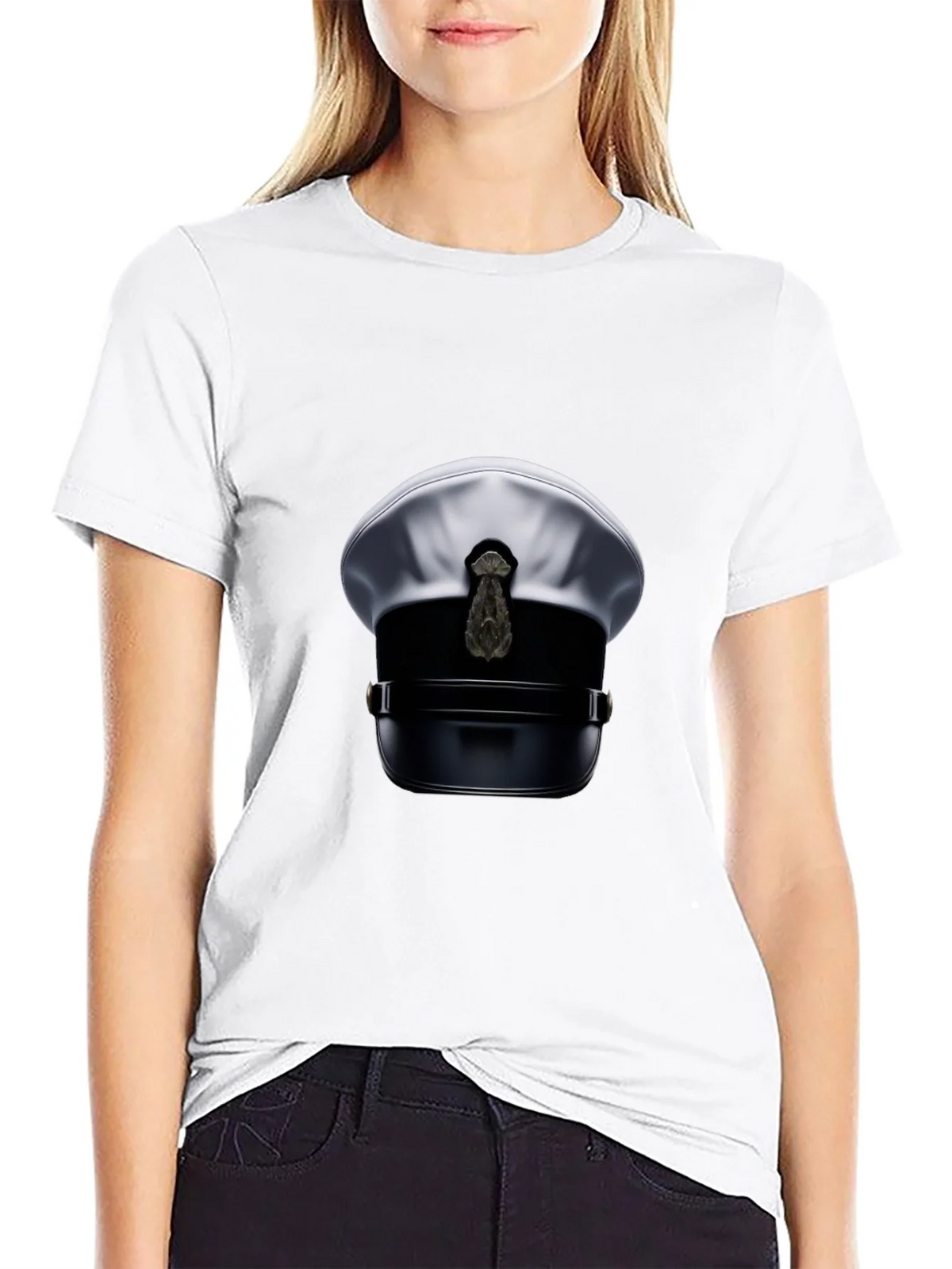 Novelty Pilot Hat Graphic T-Shirt