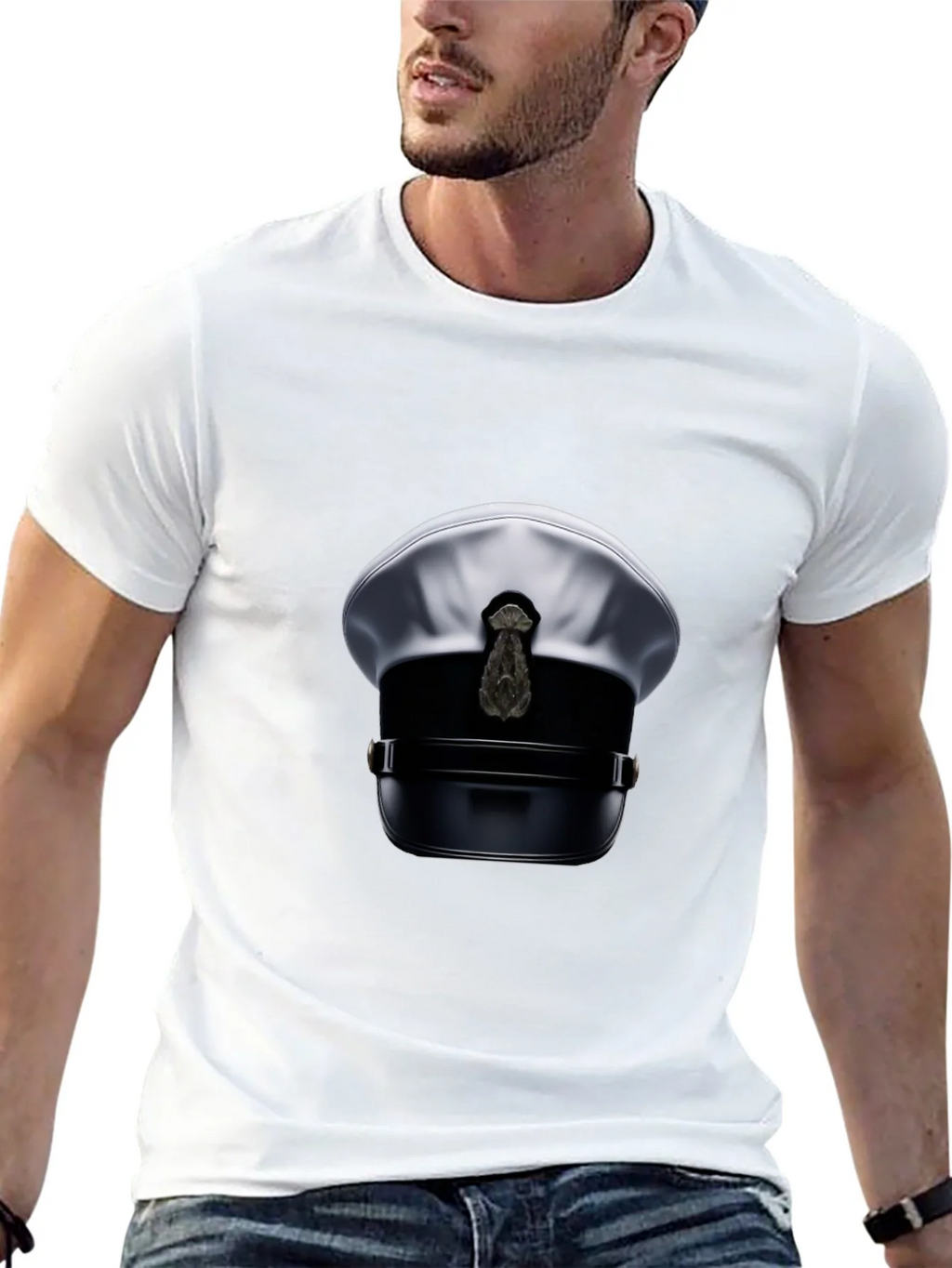 Novelty Pilot Hat Graphic T-Shirt