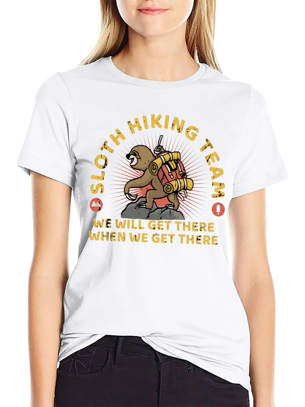 Sloth Hiking Team Graphic T-Shirt product image 8