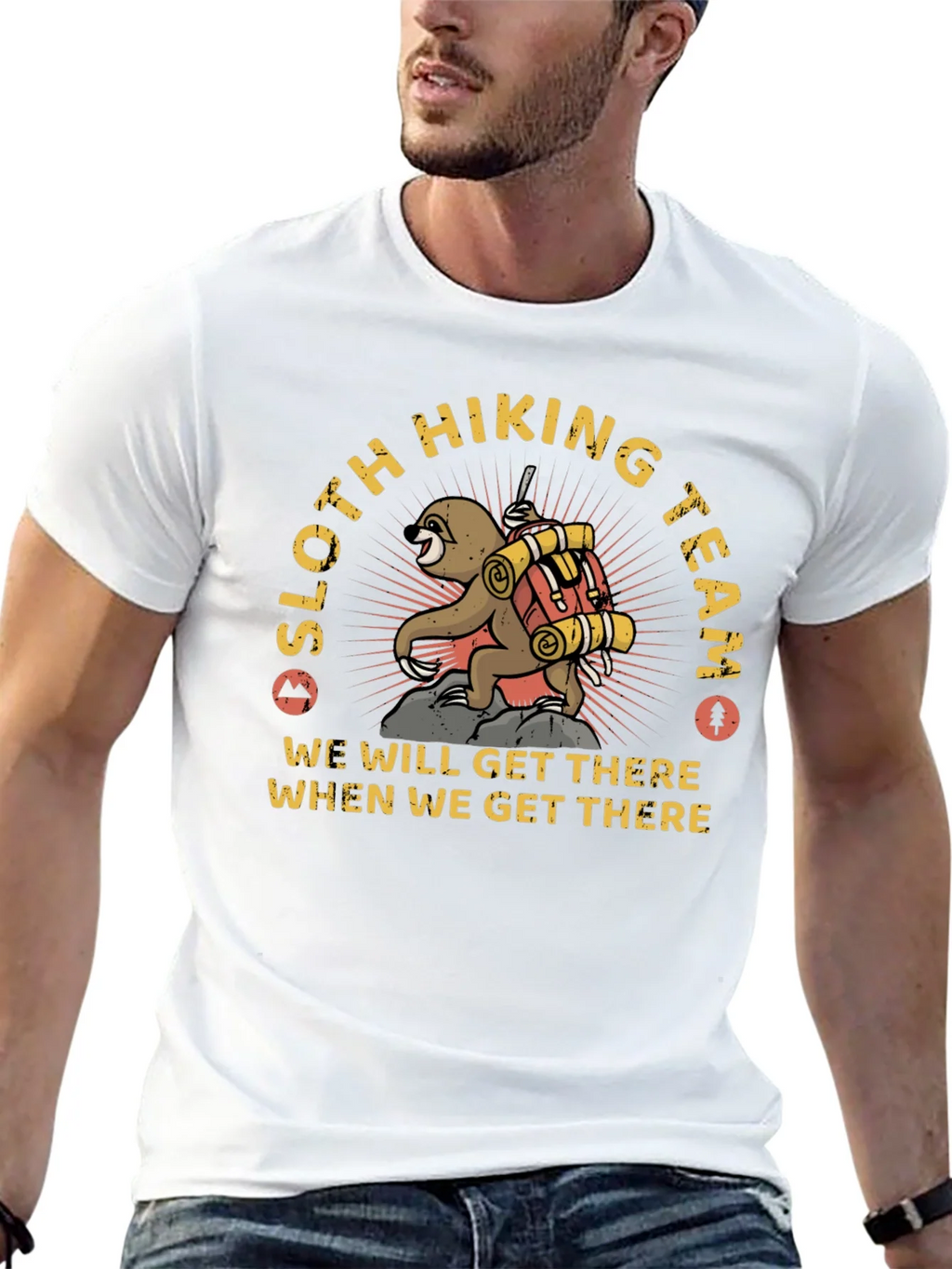 Sloth Hiking Team Graphic T-Shirt product image 12