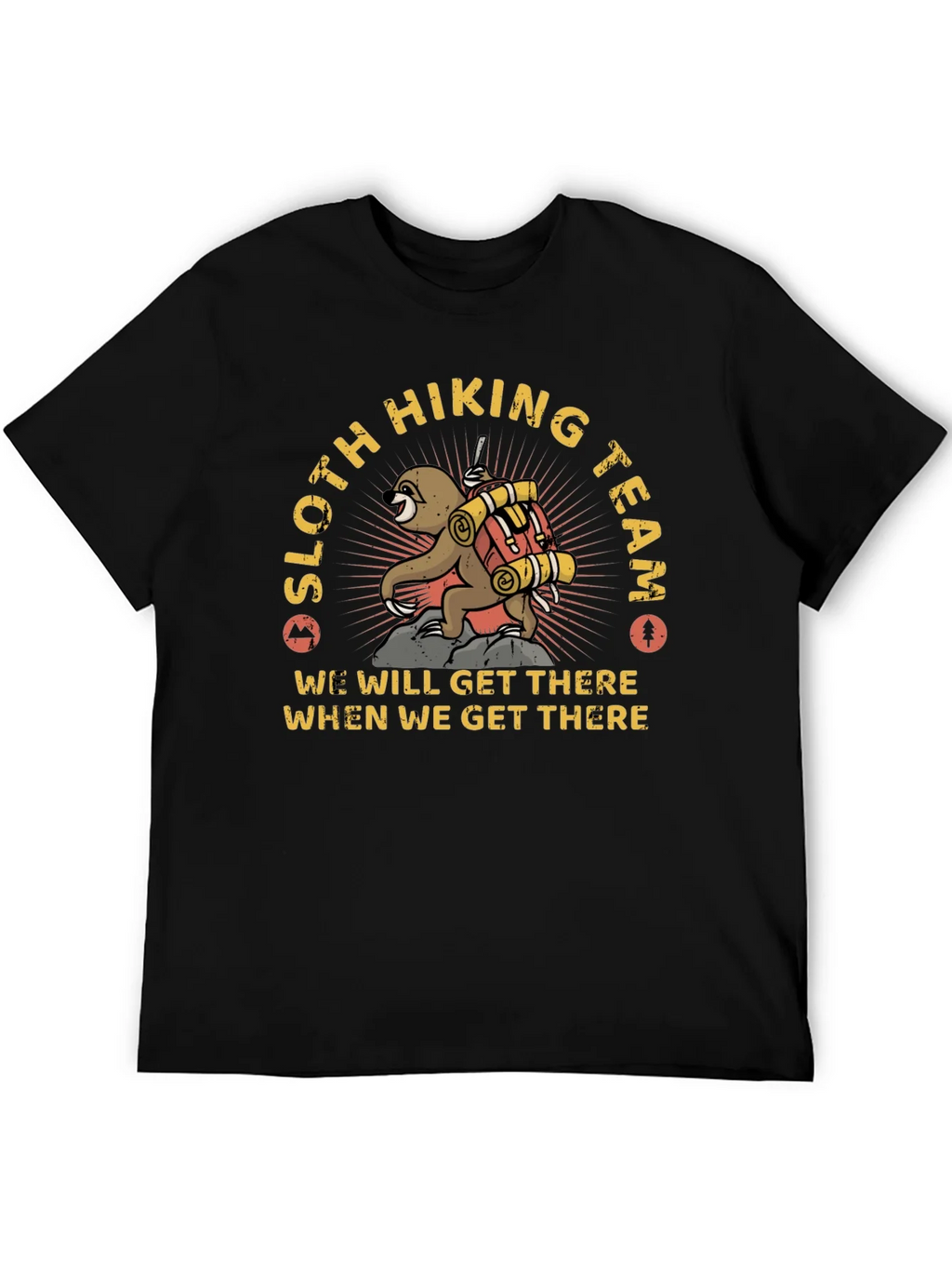 Sloth Hiking Team Graphic T-Shirt product image 5
