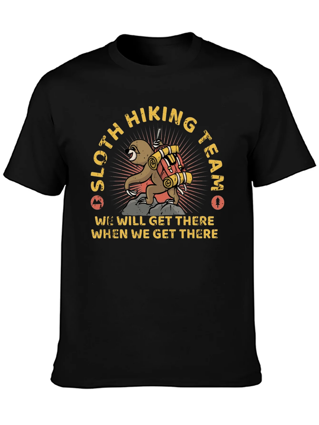 Sloth Hiking Team Graphic T-Shirt product image 3