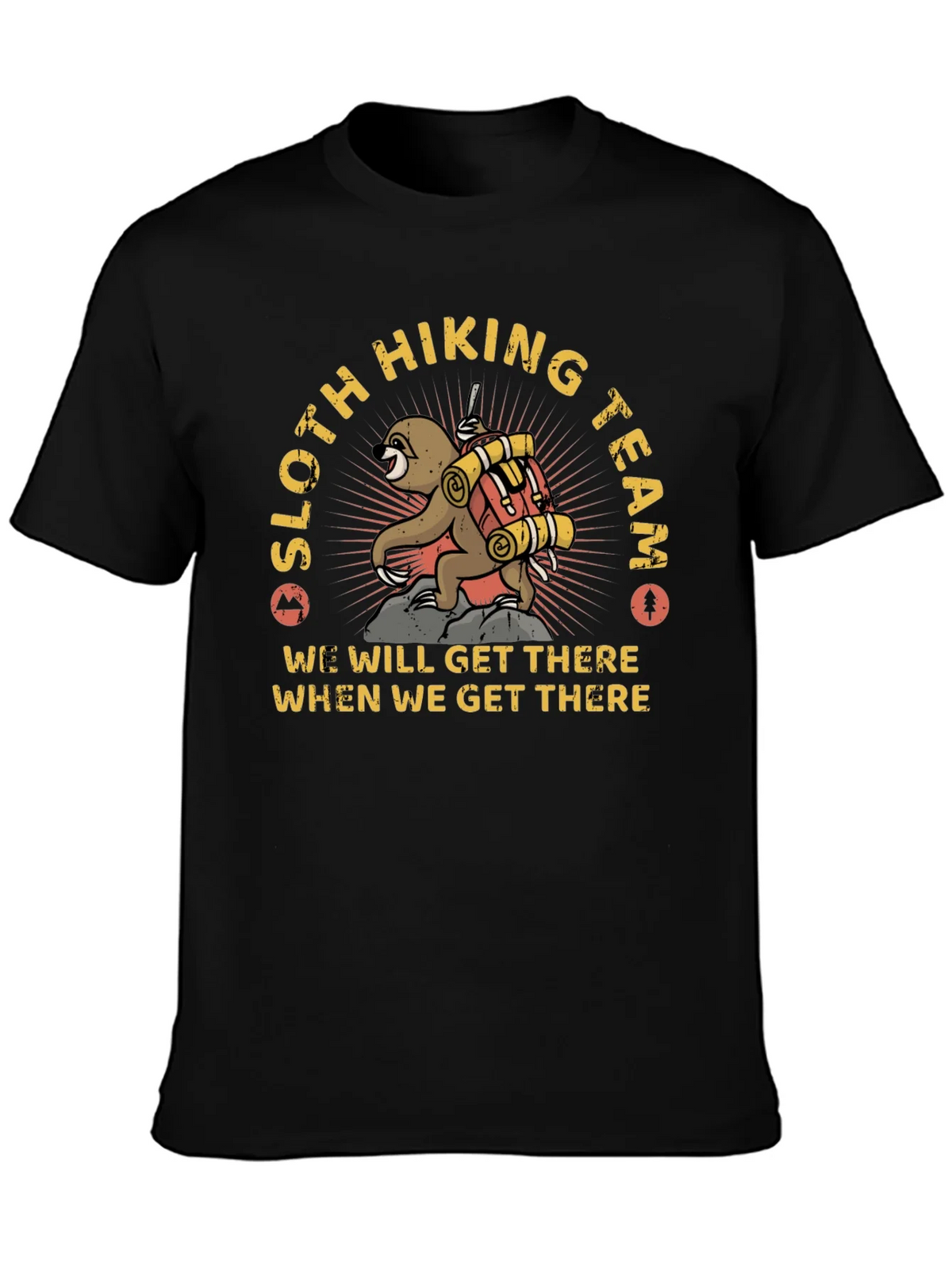 Sloth Hiking Team Graphic T-Shirt product image 3