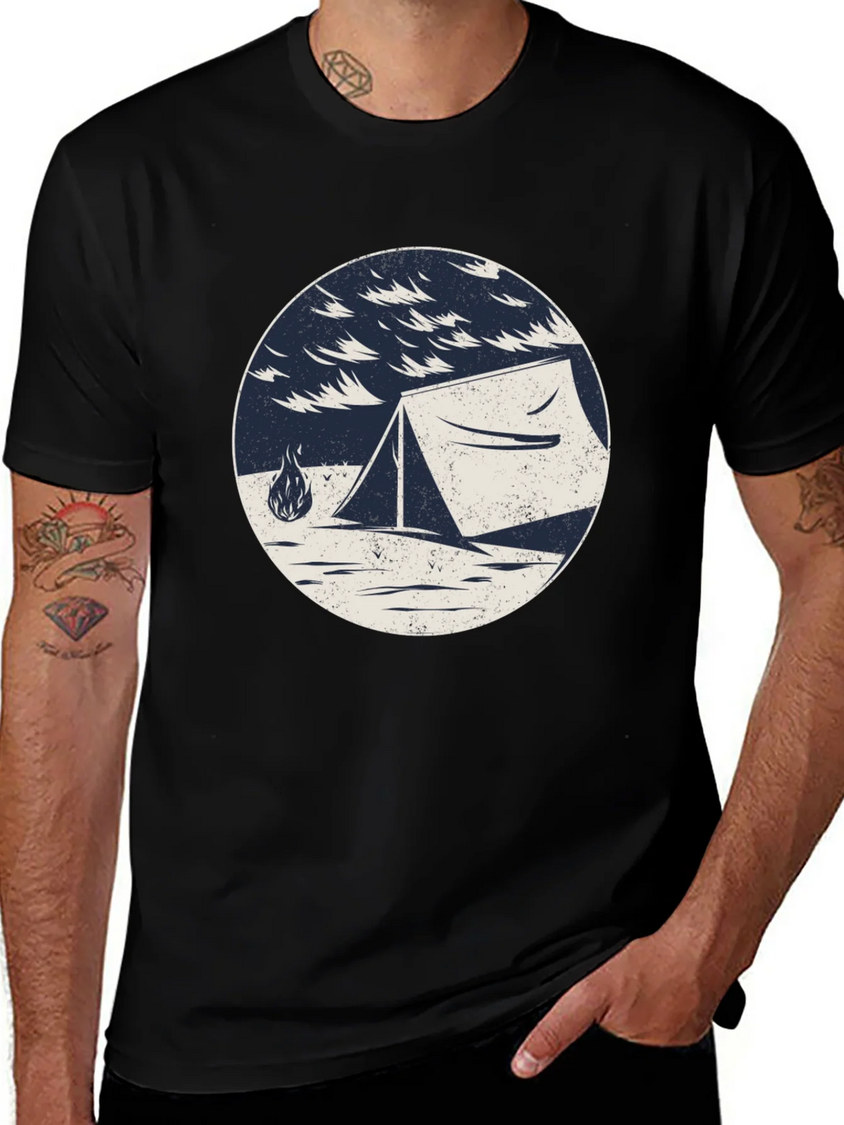 Camping Tent Graphic Tee - Outdoor Adventure Shirt product image 1