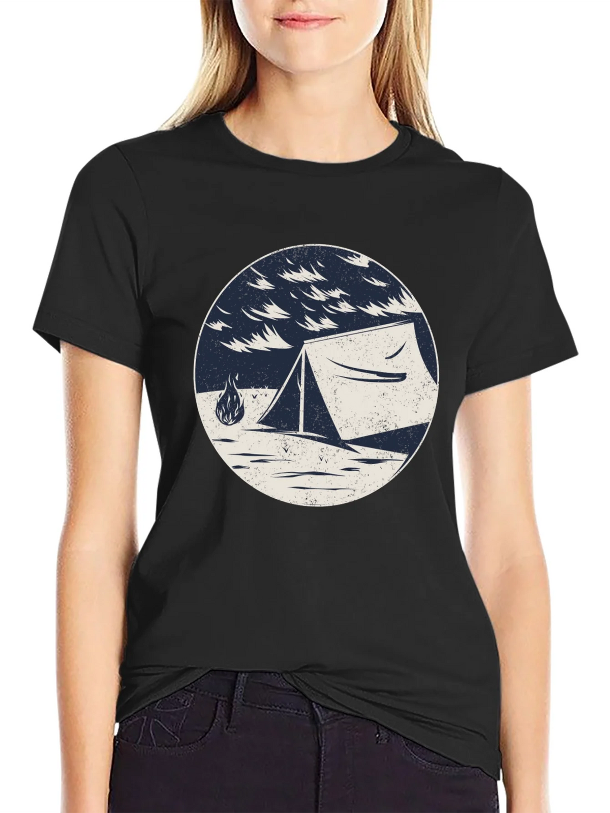 Camping Tent Graphic Tee - Outdoor Adventure Shirt product image 2